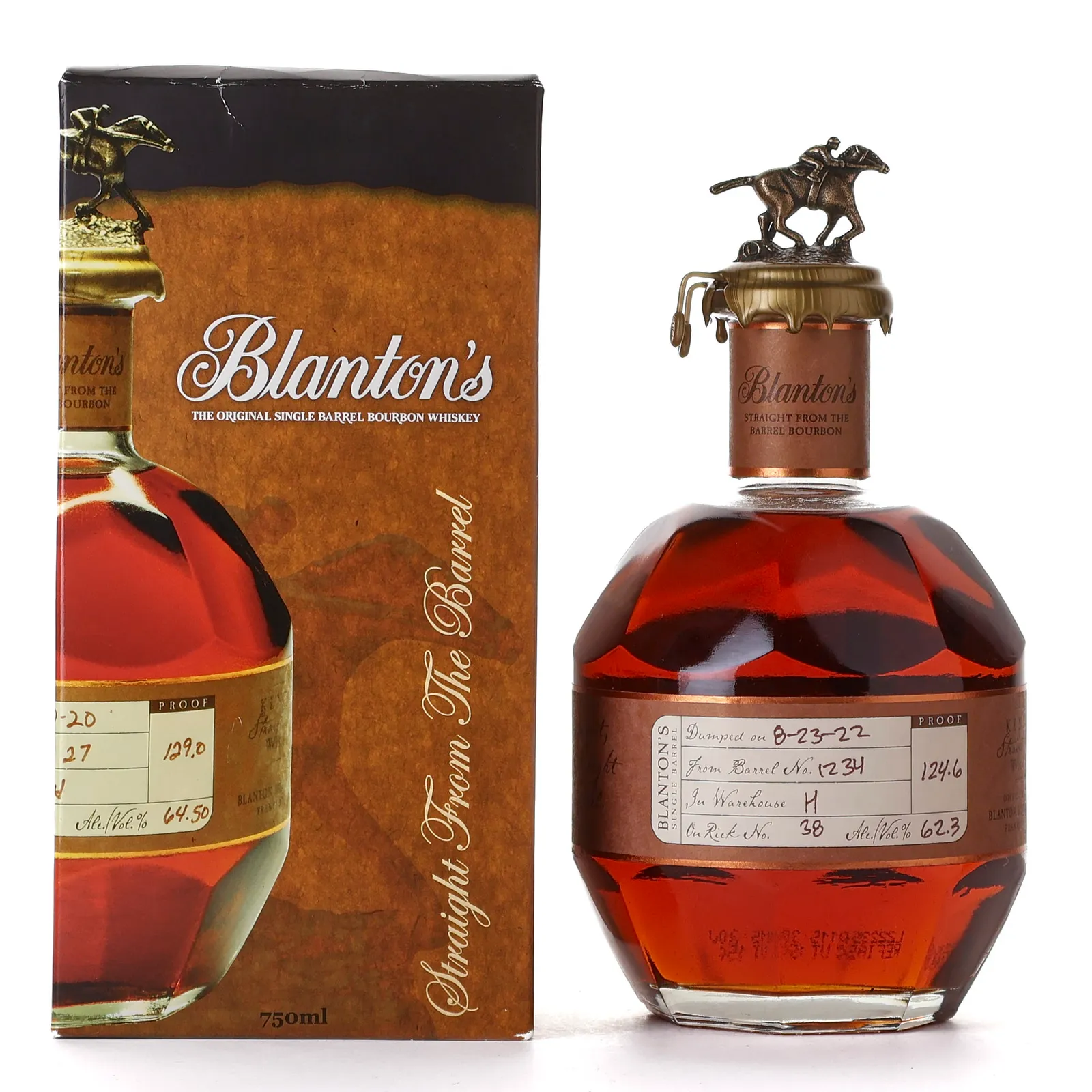 Blanton's Straight From The Barrel Bourbon, Cask #1234, 62.3% whisky bottle