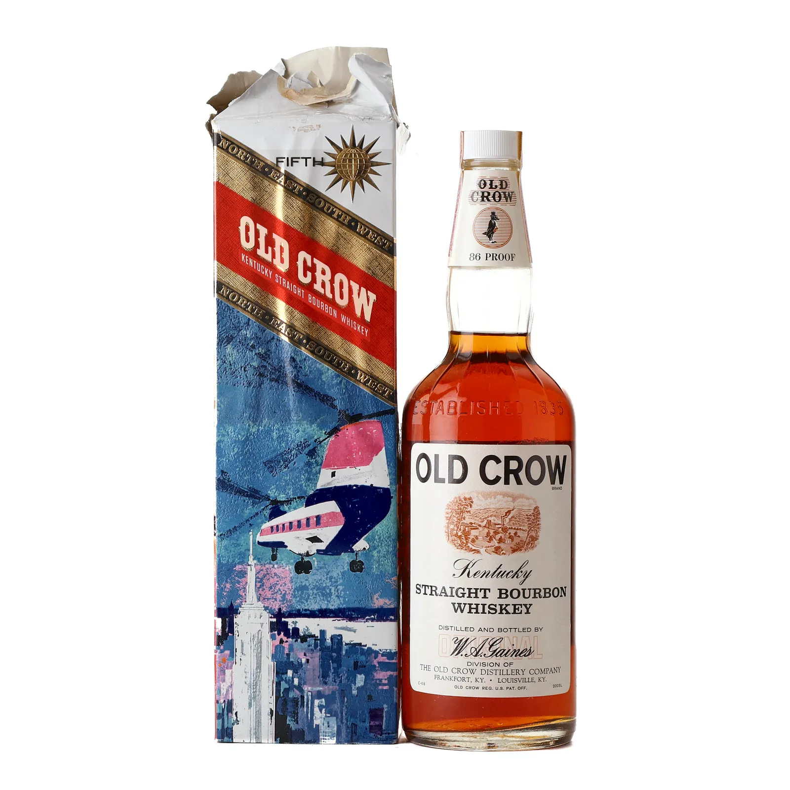 Old Crow Straight Bourbon 4 Year Old, 43% whisky bottle