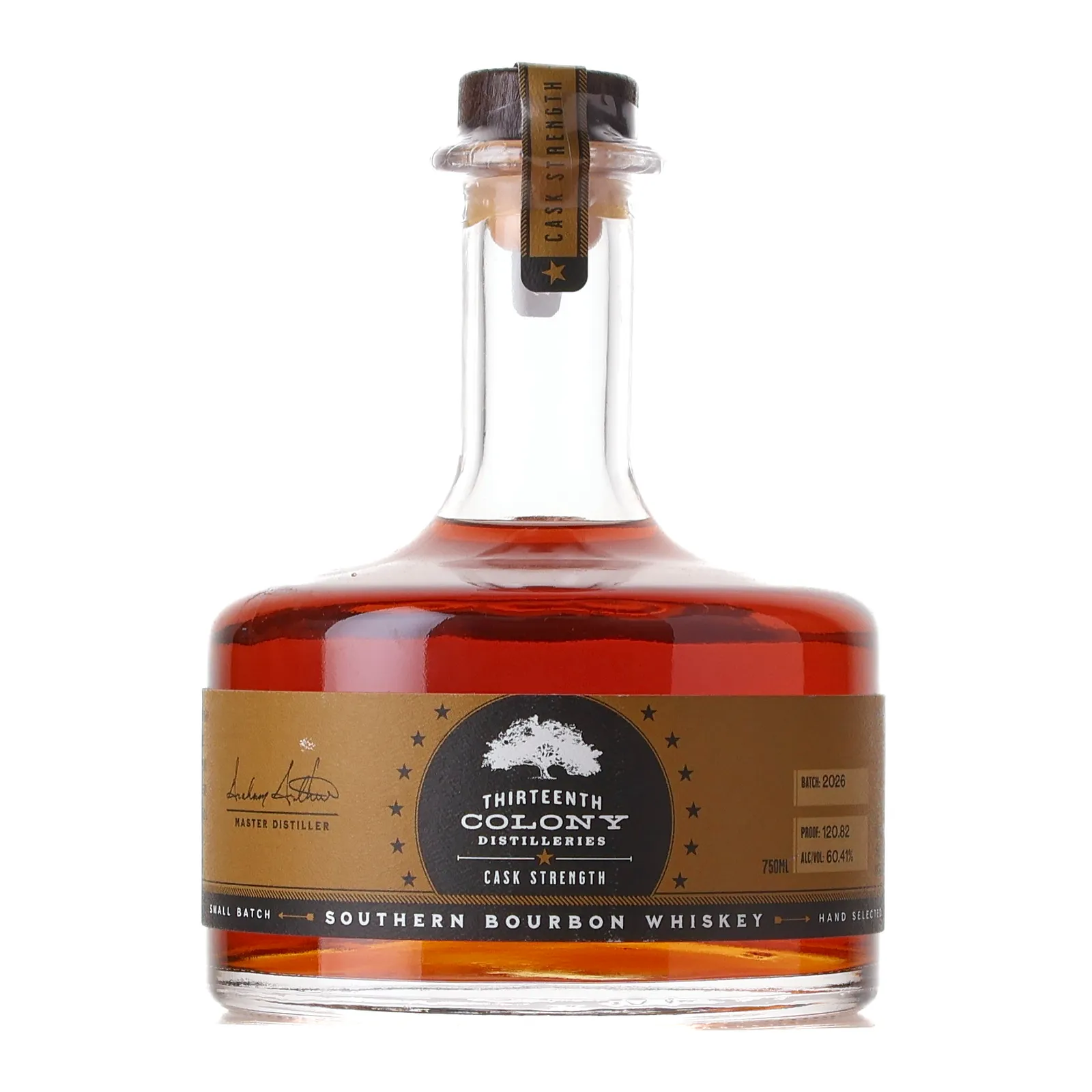 Thirteenth Colony Cask Strength Southern Bourbon, Batch No. 2026, 2026, 60.41% whisky bottle