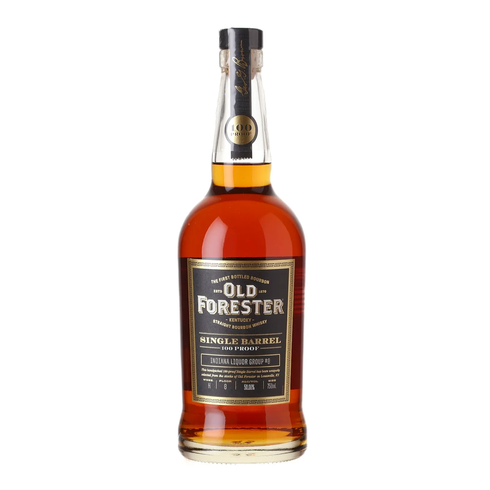 Old Forester Single Barrel 100 Proof 'Indiana Liquor Group #8', 50% whisky bottle