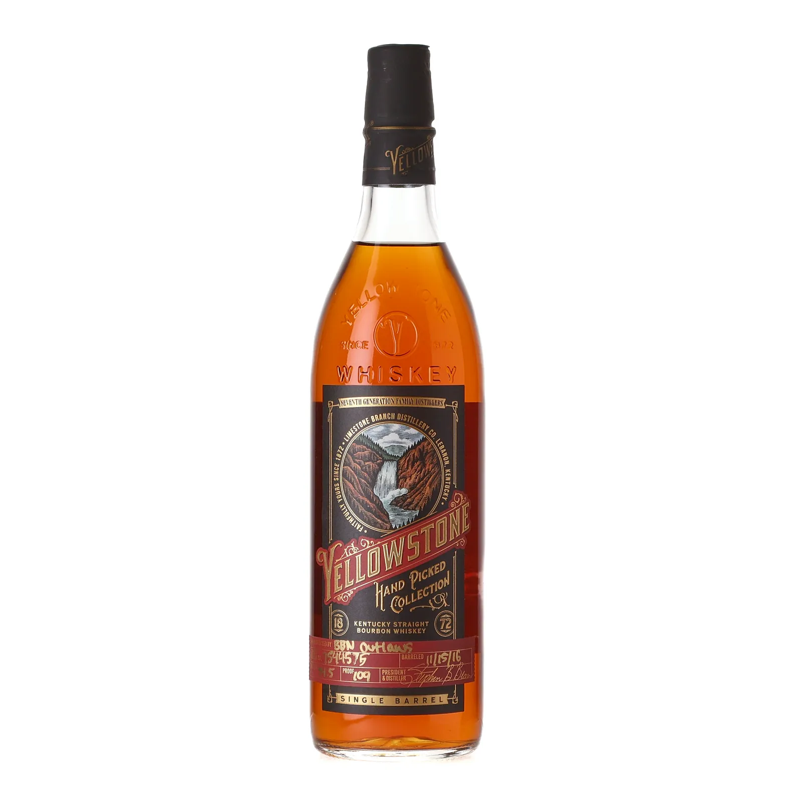 Yellowstone Hand Picked Collection BBN Outlaws Private Barrel Selection, Cask #7544575, 54.5% whisky bottle