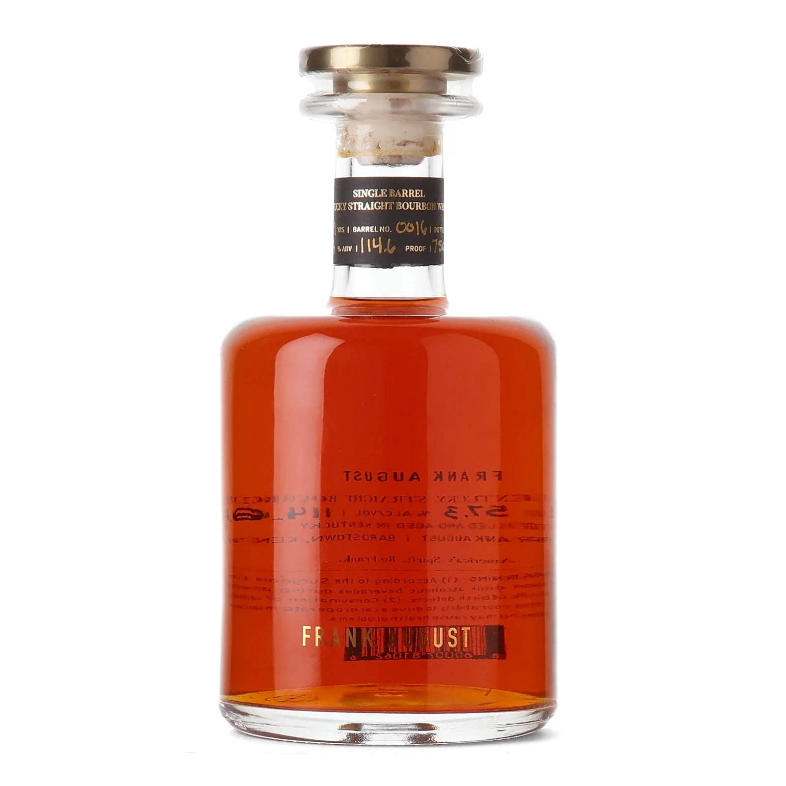 Frank August Single Barrel 6 Year Old, Cask #0016, 2023, 57.3% whisky bottle