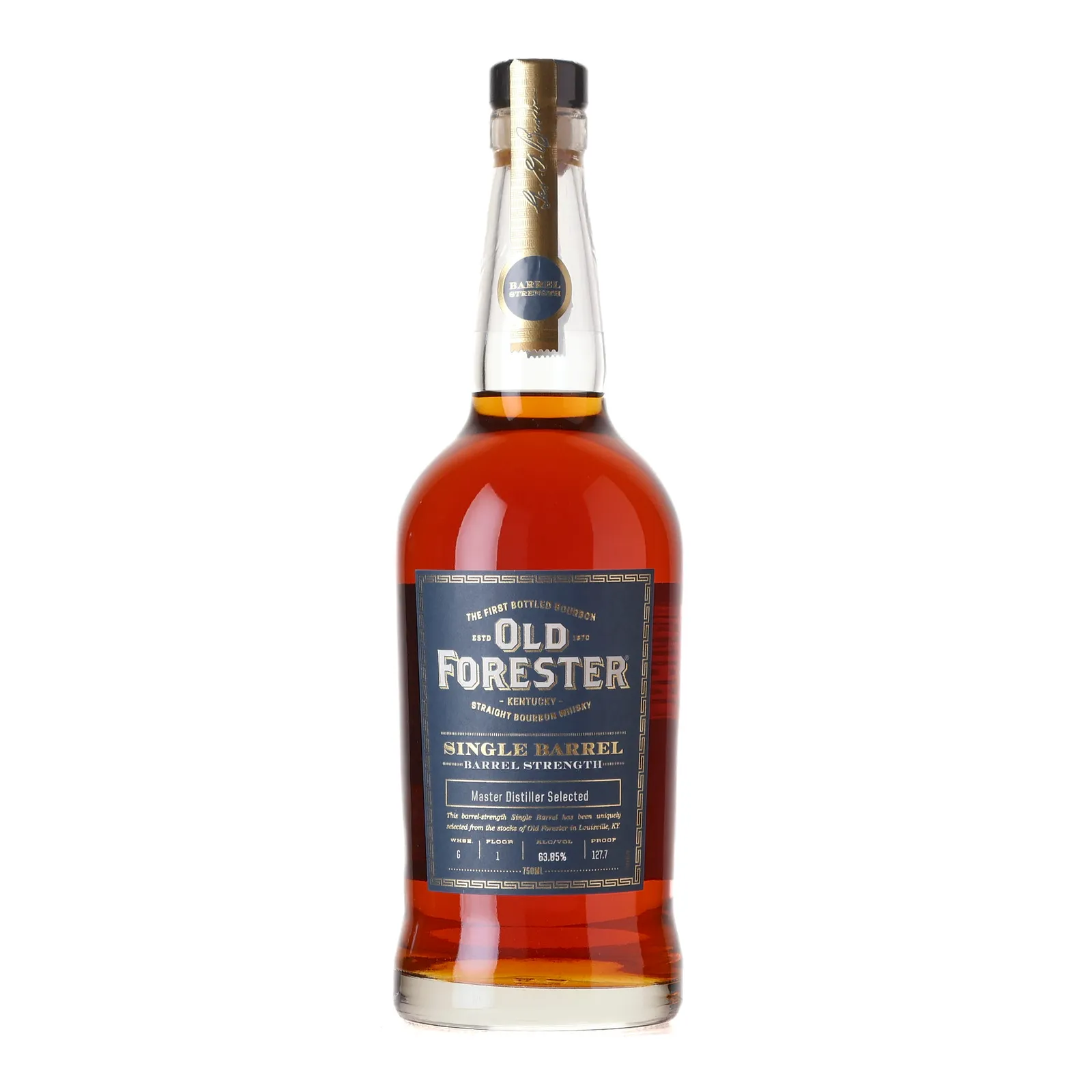 Old Forester Single Barrel Barrel Strength Master Distiller Selected, 63.9% whisky bottle