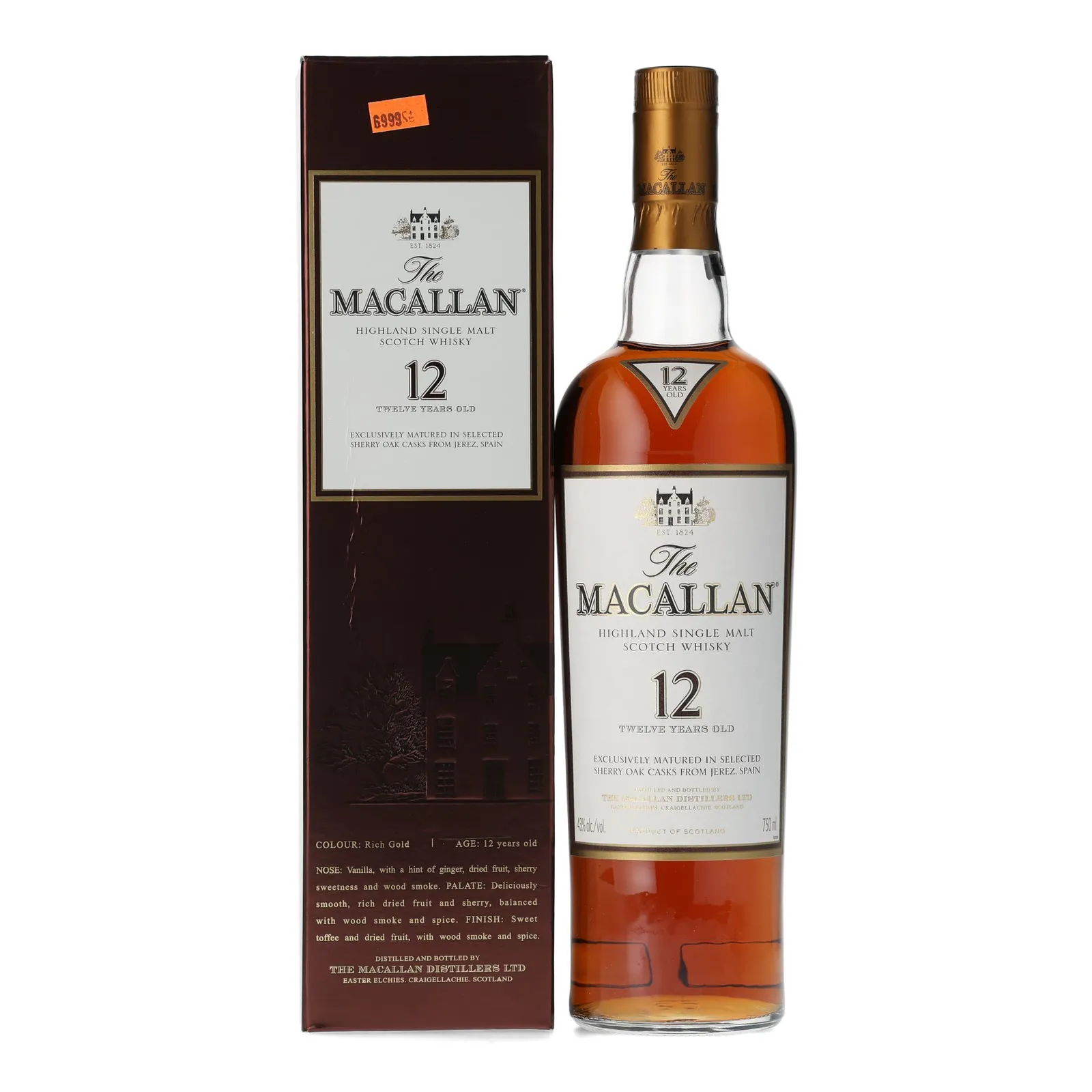 Macallan 12 Year Old, Sherry Cask, 2006, 43%, 75cl whisky bottle