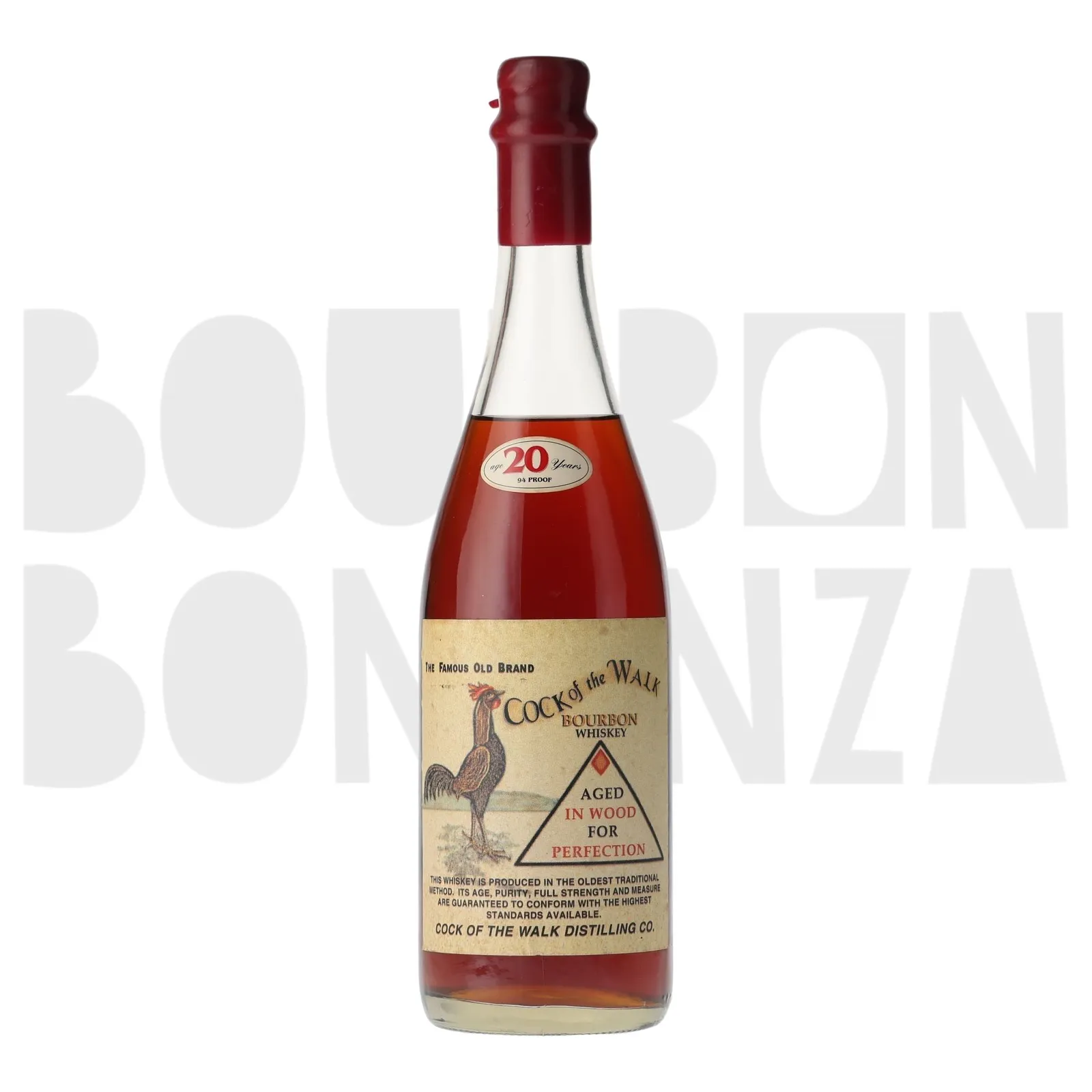 Cock of the Walk 20 Year Old, Kentucky Bourbon Distillers, 47% whisky bottle