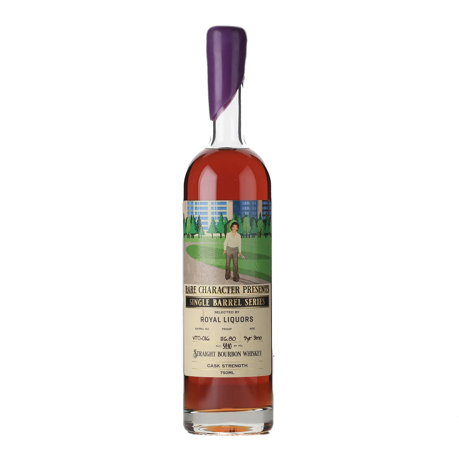 Rare Character Single Barrel Series VTO Royal Liquors Private Barrel Selection 9 Year Old, New Charred Oak Cask, Cask #VTO-016, Batch No. 75/21/4, 2016, Rare Character, 58.4% whisky bottle