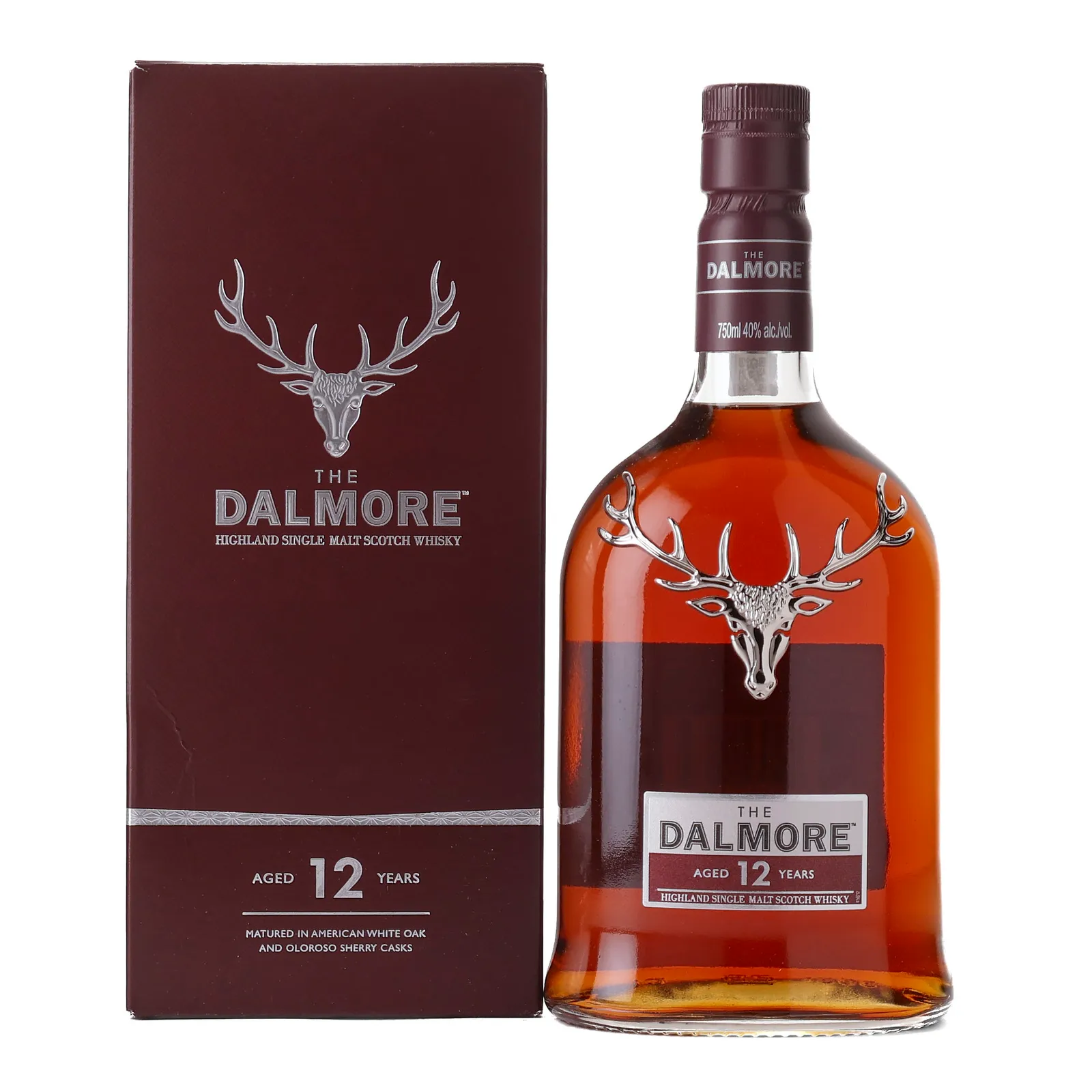 Dalmore 12 Year Old, Bourbon & Sherry Cask, 40%, 75cl whisky bottle