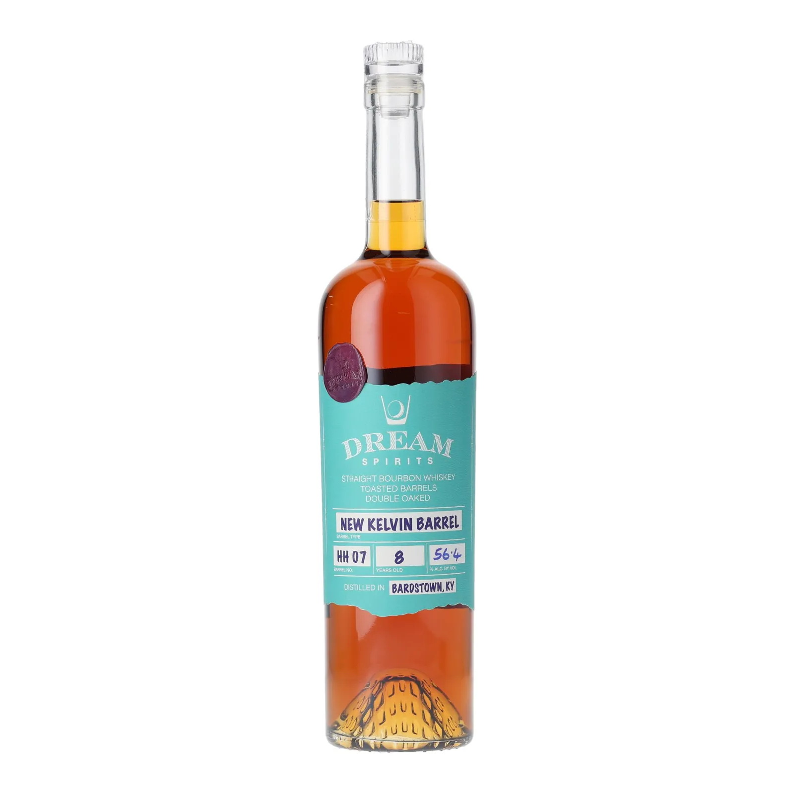 Dream Spirits New Kelvin Barrel 8 Year Old, New Oak Cask, Cask #HH 07, Barrel Aged Whiskey Society, 56.4% whisky bottle
