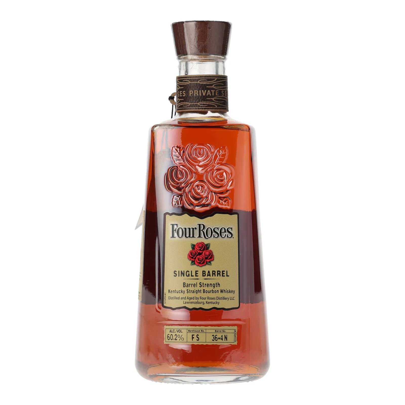 Four Roses Barrel Strength OESK 10 Year Old, New Charred Oak Cask, Cask #36-4N, FS 36-4N (Tier 4), 60.2% whisky bottle