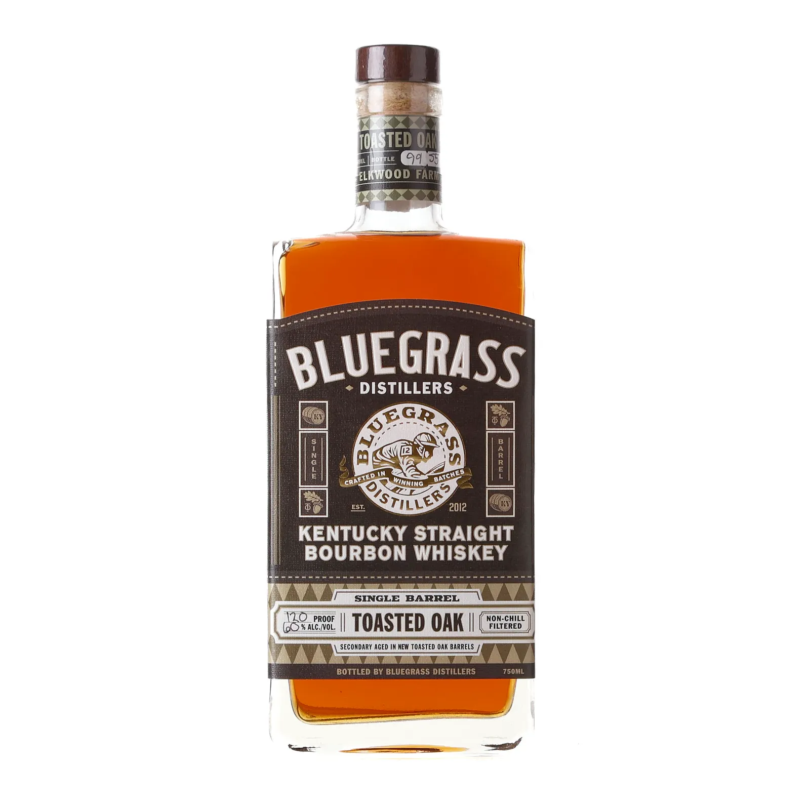 Bluegrass Distillers Toasted Oak Single Barrel Bourbon, Oak Cask #99, 60% whisky bottle
