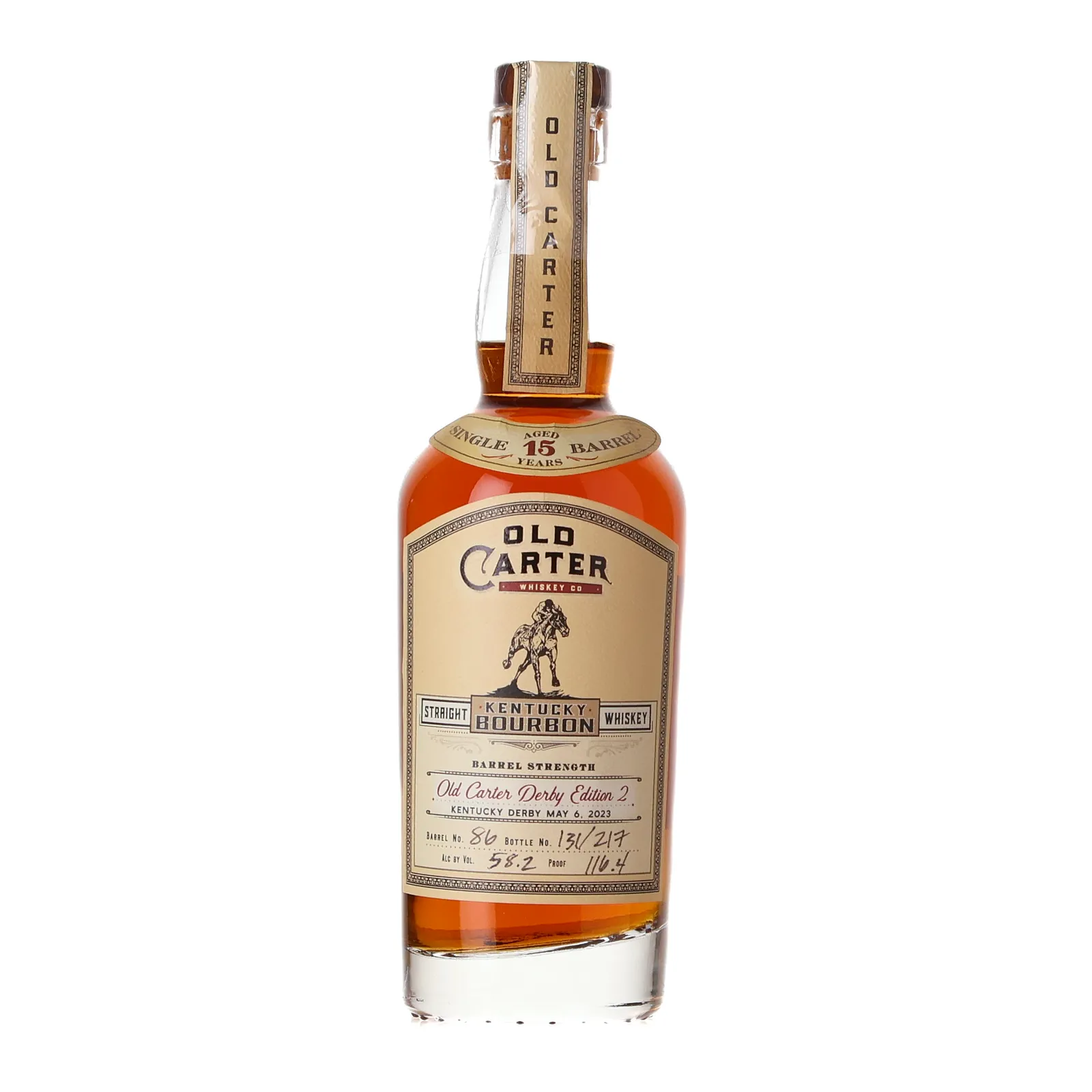 Old Carter Derby Edition 2 15 Year Old, Bourbon Cask, Cask #86, 2023, 58.2% whisky bottle