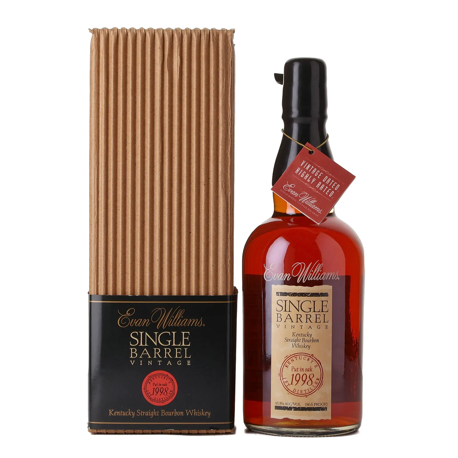 Evan Williams Single Barrel Vintage 9 Year Old, 2007, 43.3% whisky bottle