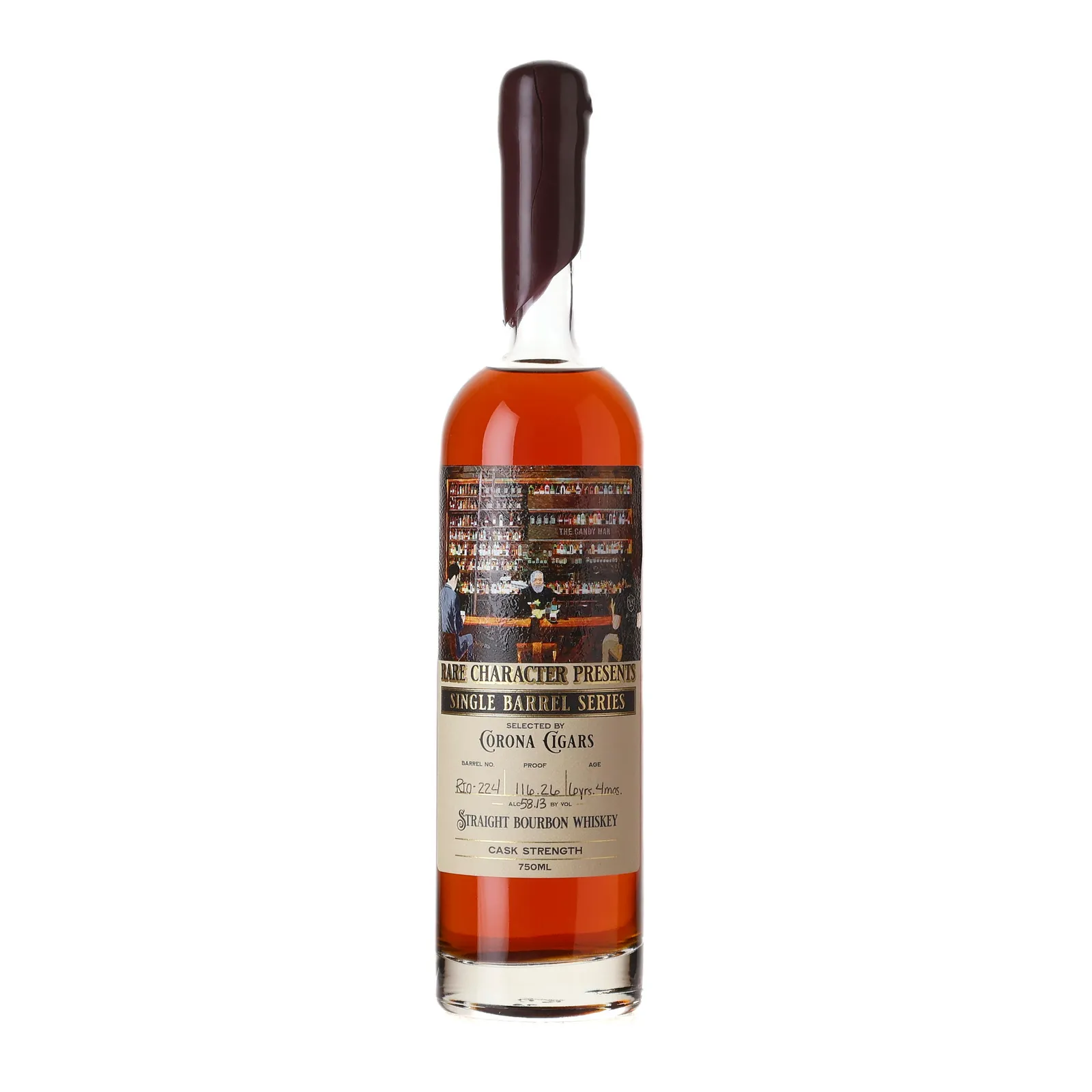 Rare Character Single Barrel Series Corona Cigars 6 Year Old, New Charred Oak Cask, Cask #RIO-224, 2016, Rare Character, 58.13% whisky bottle
