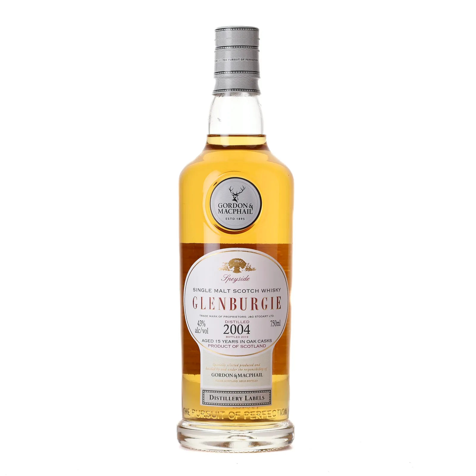 Glenburgie Distillery Labels 15 Year Old, Oak Cask, 2004, Gordon & MacPhail, 43% whisky bottle