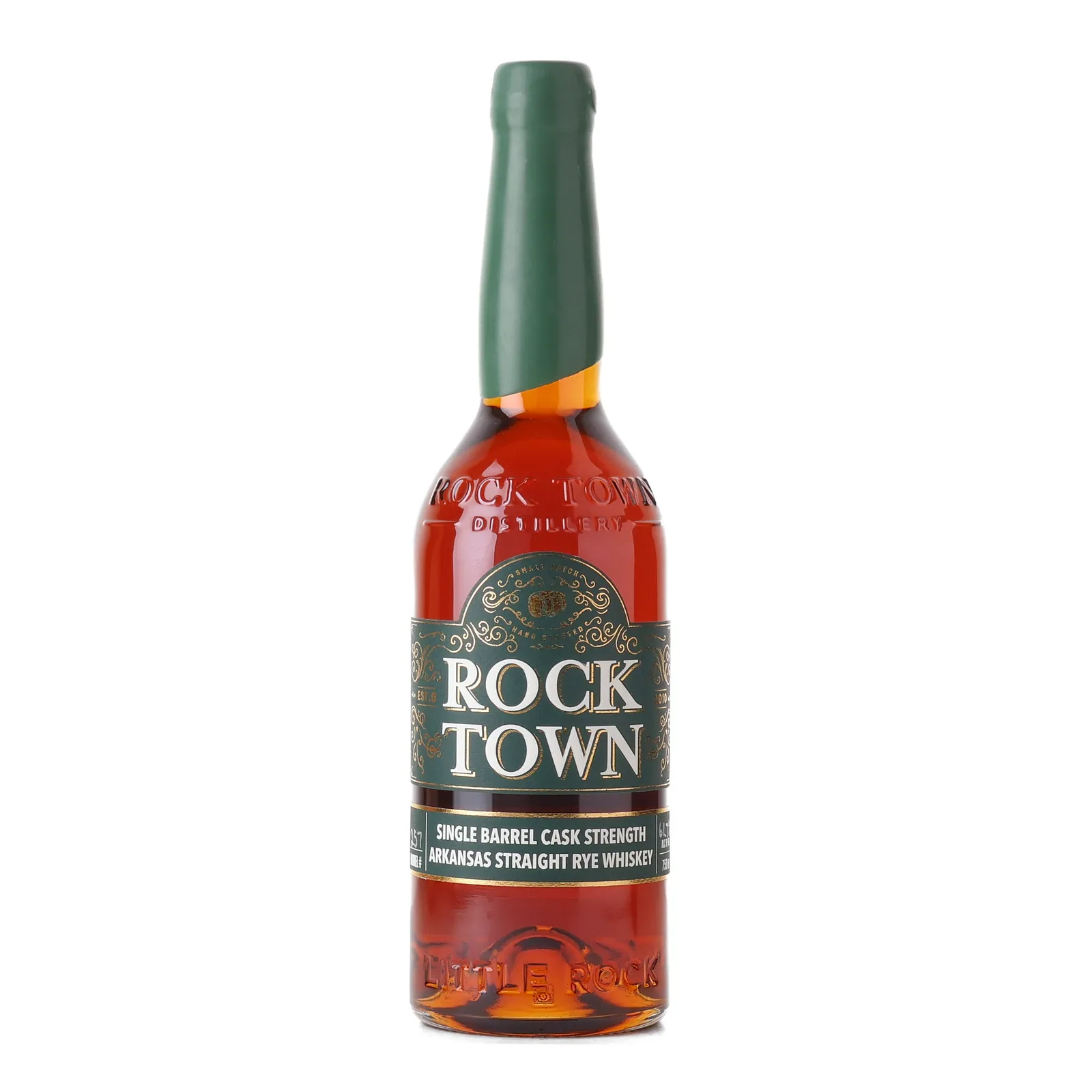Rock Town Single Barrel Cask Strength Arkansas Straight Rye Whiskey, Cask #257, 61.7% whisky bottle