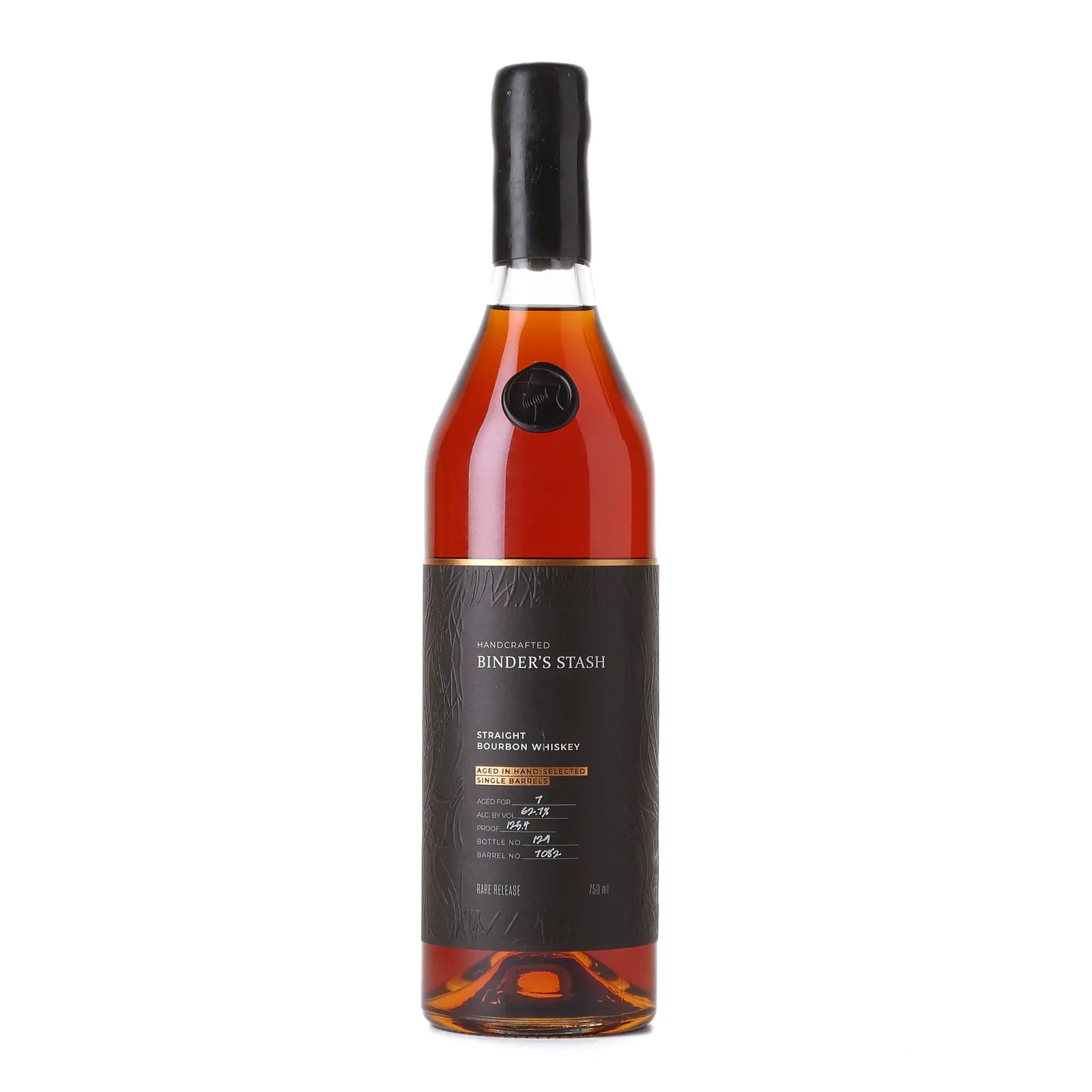 Binder's Stash Barrel Shoppe Private Barrel Selection 7 Year Old, New Charred Oak Cask, Cask #7082, 2026, 62.7% whisky bottle