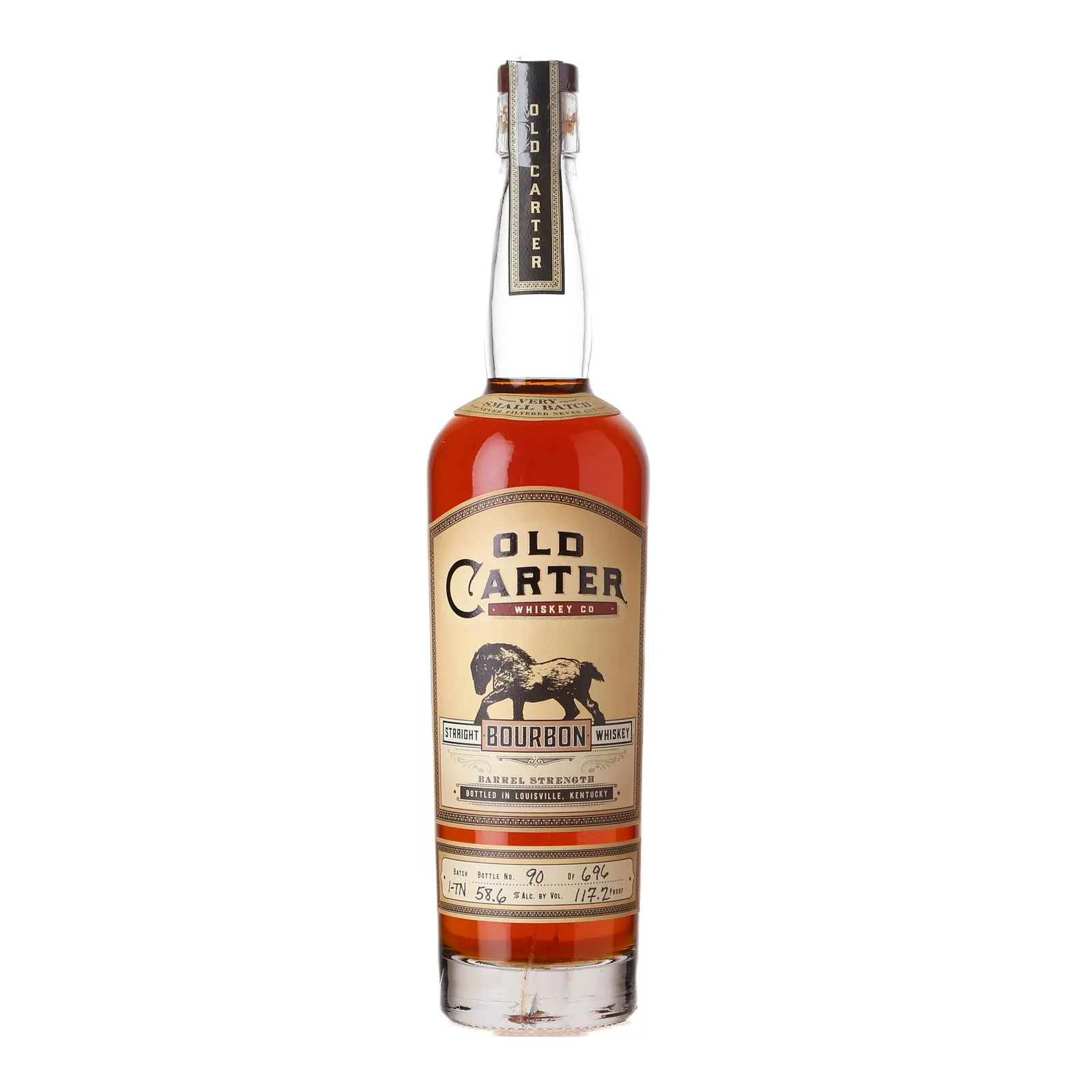 Old Carter Very Small Batch No. Straight Bourbon Whiskey, Batch No. 1-TN, Old Carter, 58.6% whisky bottle