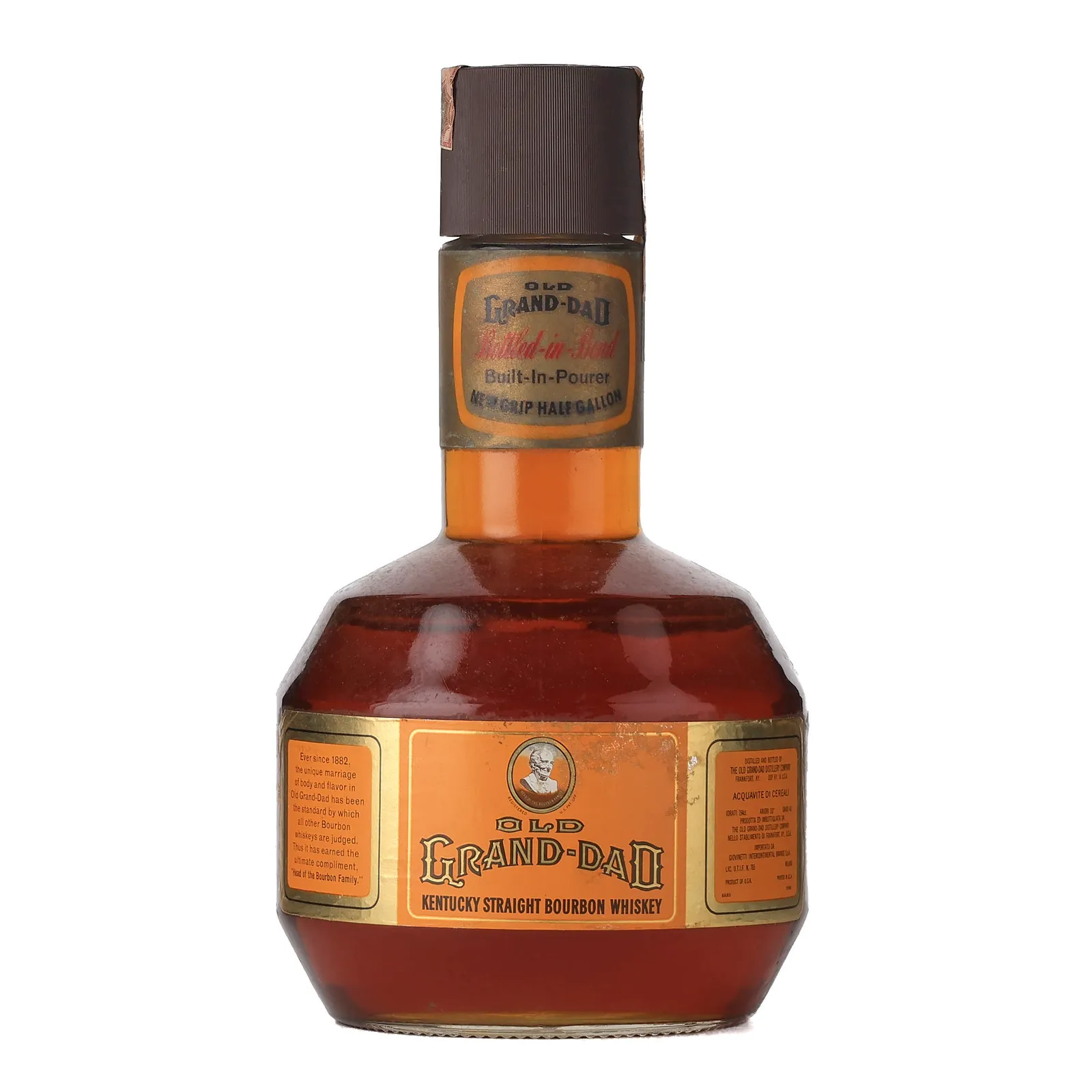 Old Grand-Dad Italian Export, New Charred Oak Cask, 1971, 43% whisky bottle