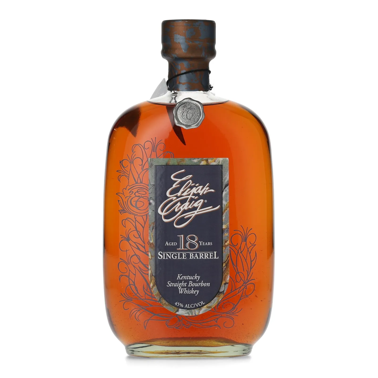 Elijah Craig Single Barrel 18 Year Old, Oak Cask, Cask #3228, 2010, 45% whisky bottle