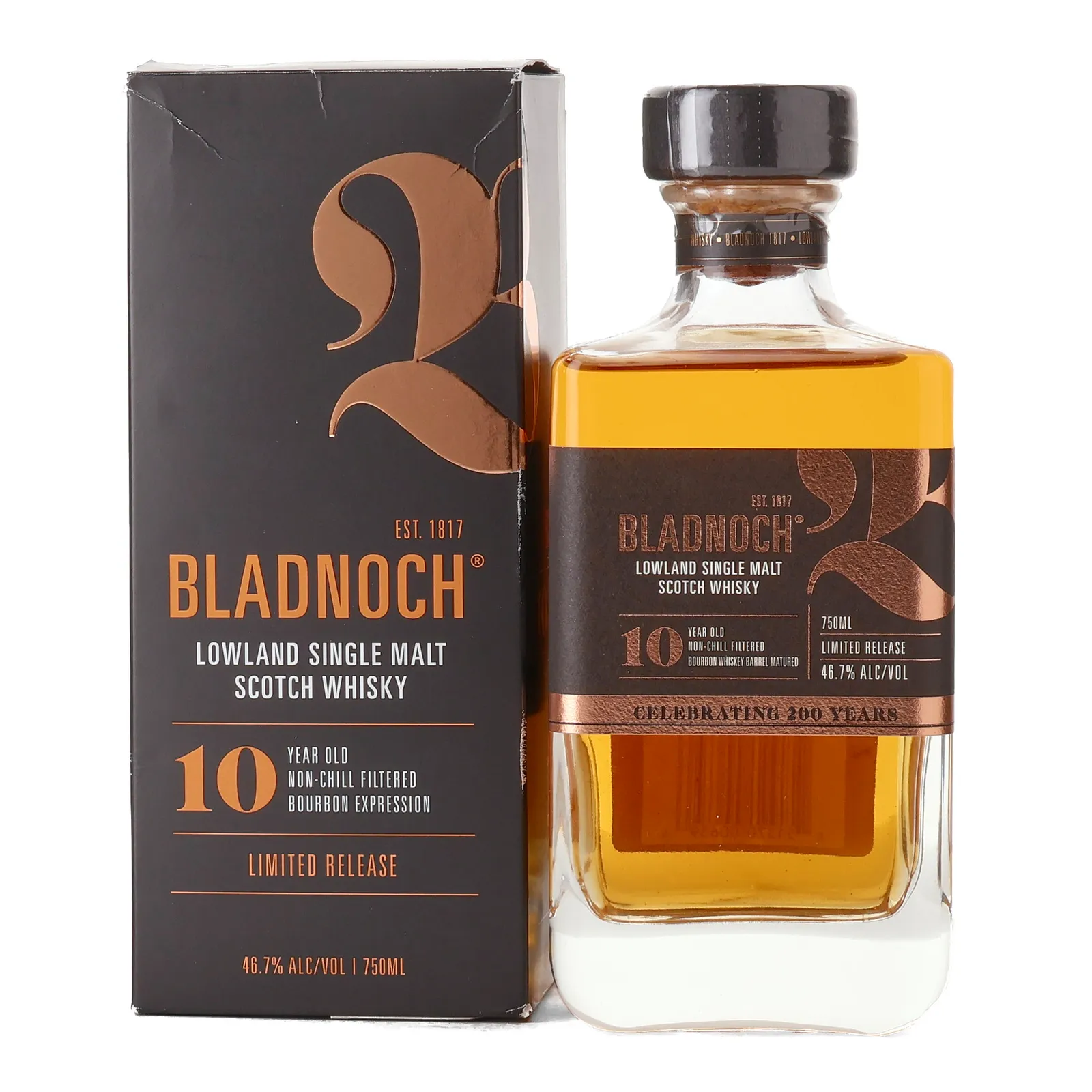 Bladnoch Bourbon Expression 10 Year Old, Bourbon Cask, 46.7% whisky bottle