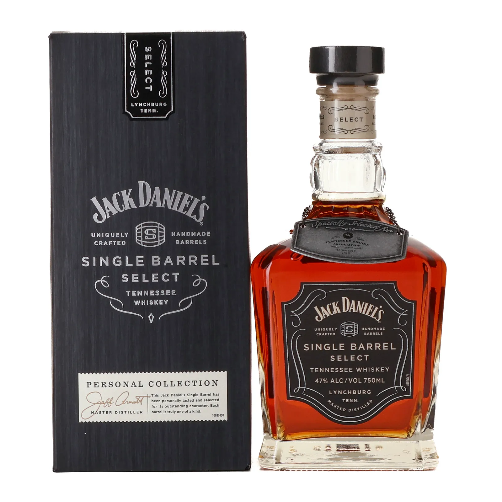 Jack Daniel's Single Barrel Select Tennessee Whiskey – Tennessee Squire Private Barrel Selection, New American Oak Cask, Cask #18-8552, 2018, 47% whisky bottle
