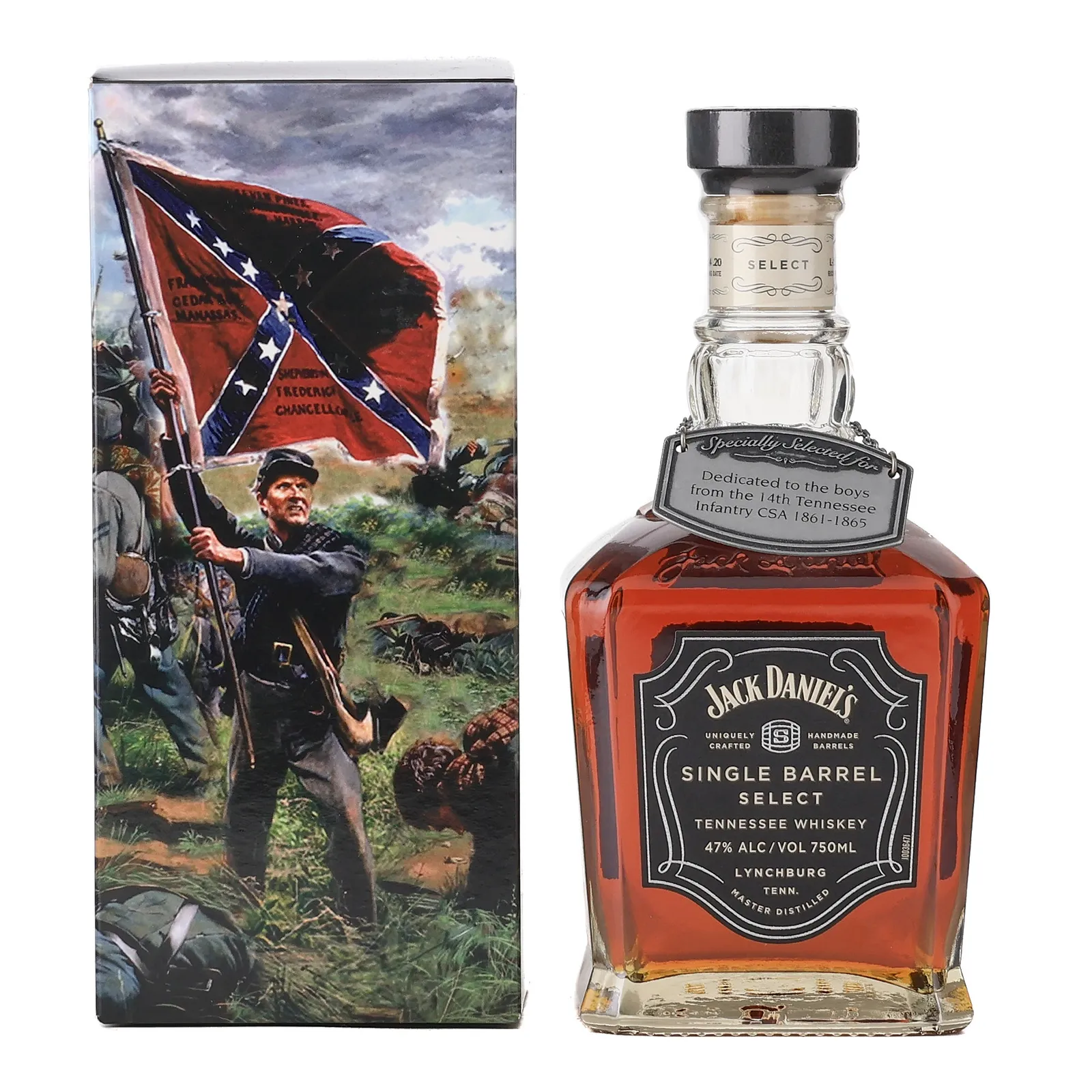 Jack Daniel's Single Barrel Select '14th Tennessee Infantry' Private Barrel Selection, 47% whisky bottle