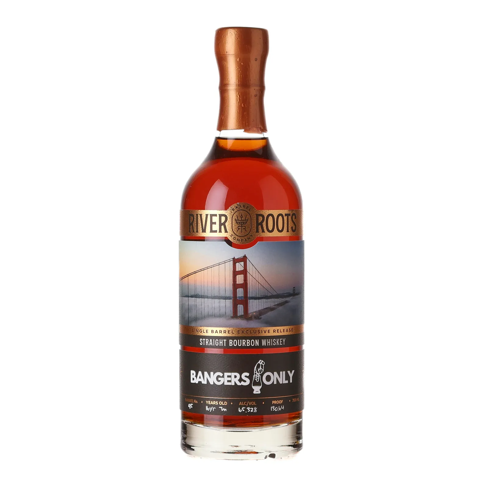 River Roots Bangers Only 16 Year Old, Cask #915, River Roots Barrel Company, 65.32% whisky bottle