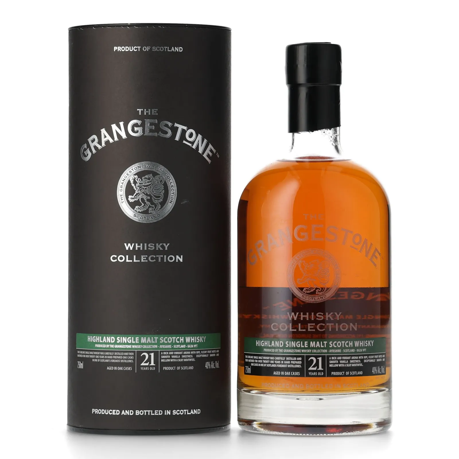 Grangestone Whisky Collection 21 Year Old, Oak Cask, Grangestone Whisky Collection, 40% whisky bottle