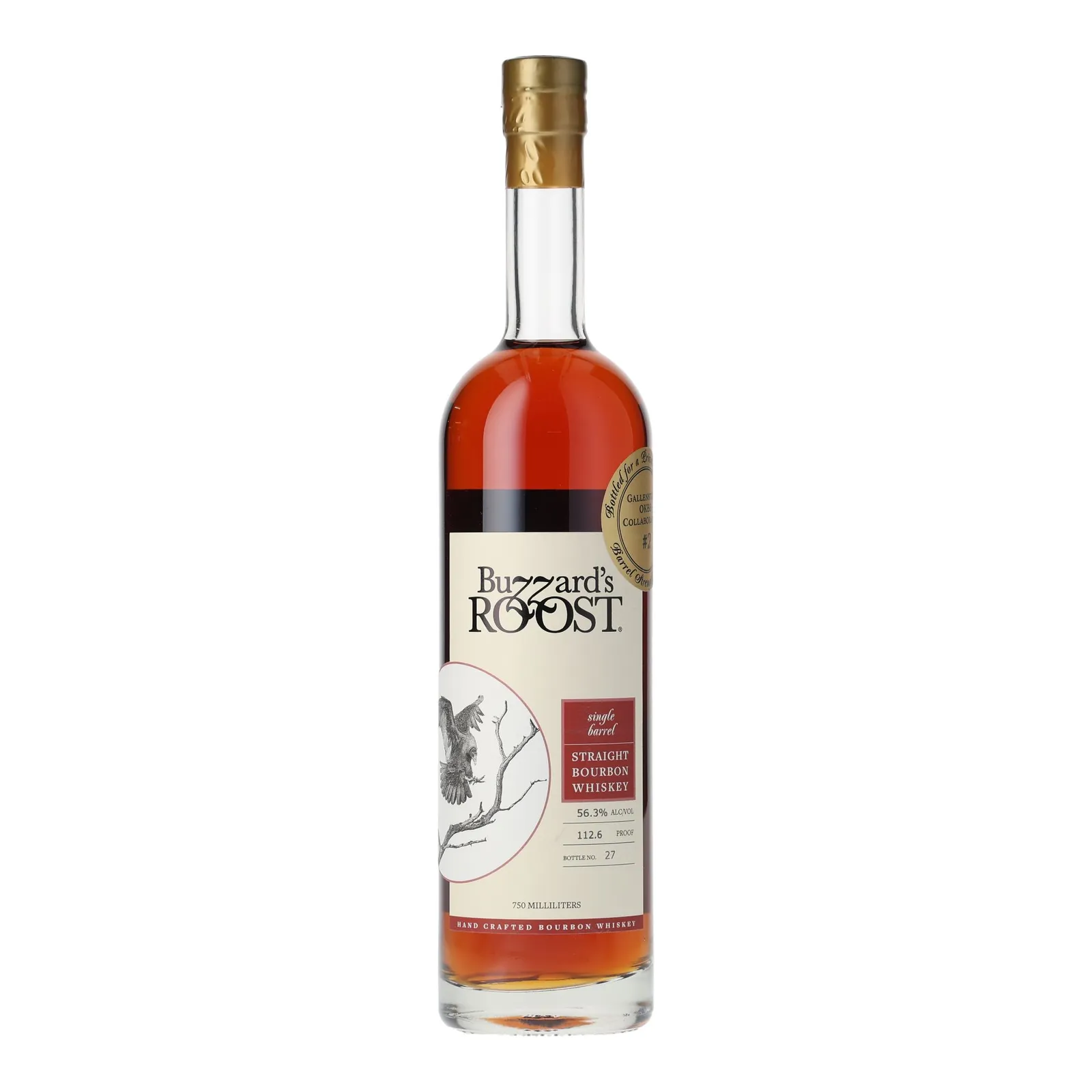 Buzzard's Roost Gallenstein Private Barrel Selection, Bourbon Cask, Cask #23-73520, Gallenstein/OKBB Collaboration No. 2, 56.3% whisky bottle