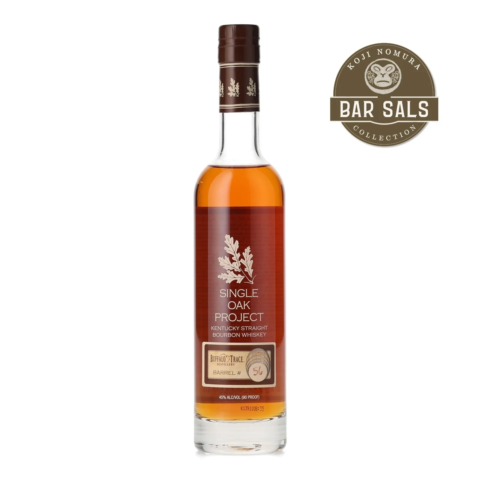Buffalo Trace Single Oak Project, Cask #56, 45% whisky bottle