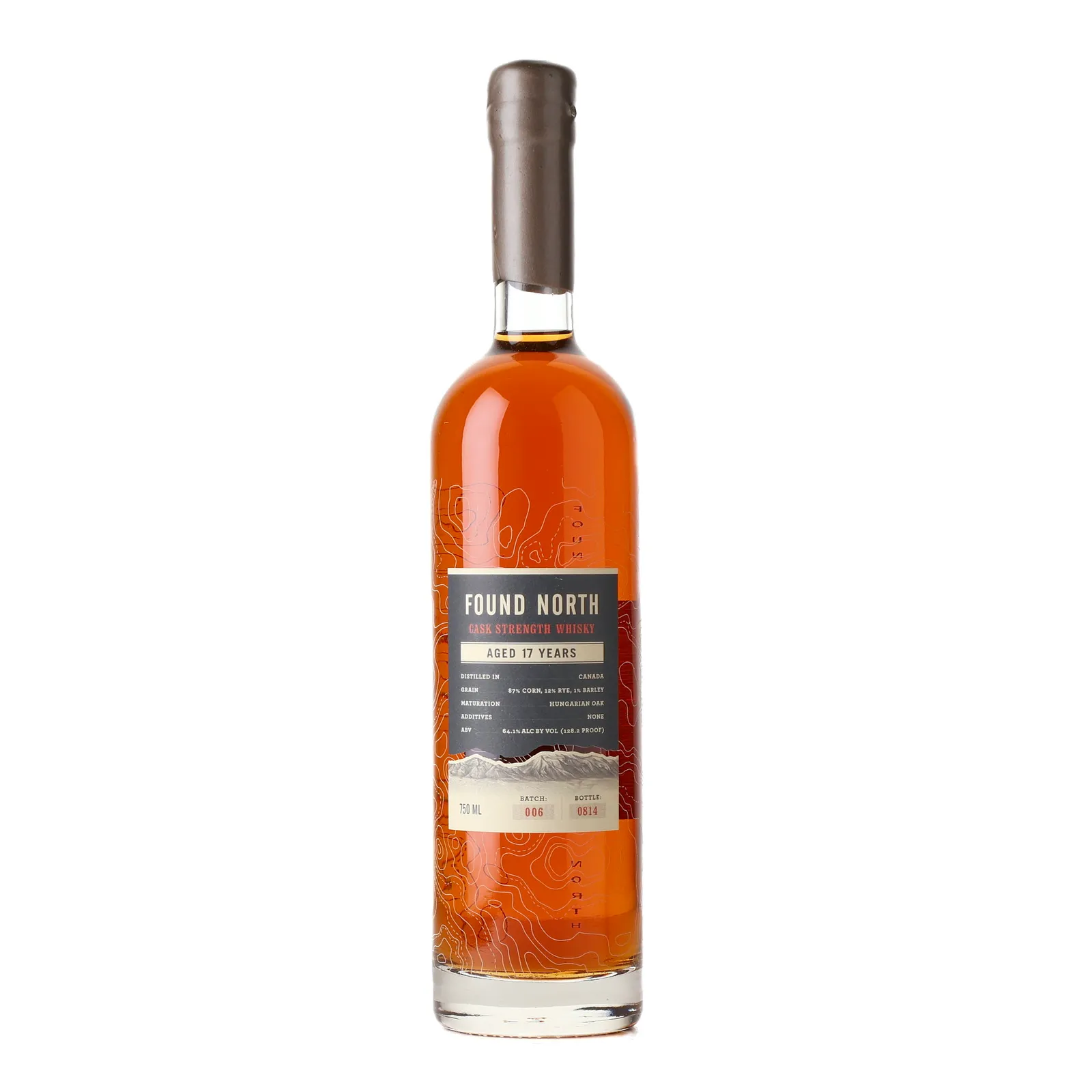 Found North Cask Strength 17 Year Old, Hungarian Oak, American Oak & Bourbon Cask, Batch No. 006, 2022, 64.1% whisky bottle