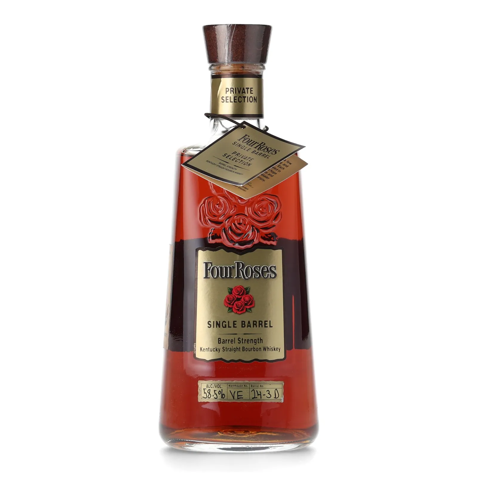 Four Roses Barrel Strength OESK Paws & Claws MAWLS Private Barrel Selection 10 Year Old, New Charred Oak Cask, Cask #24-3D, 58.5% whisky bottle