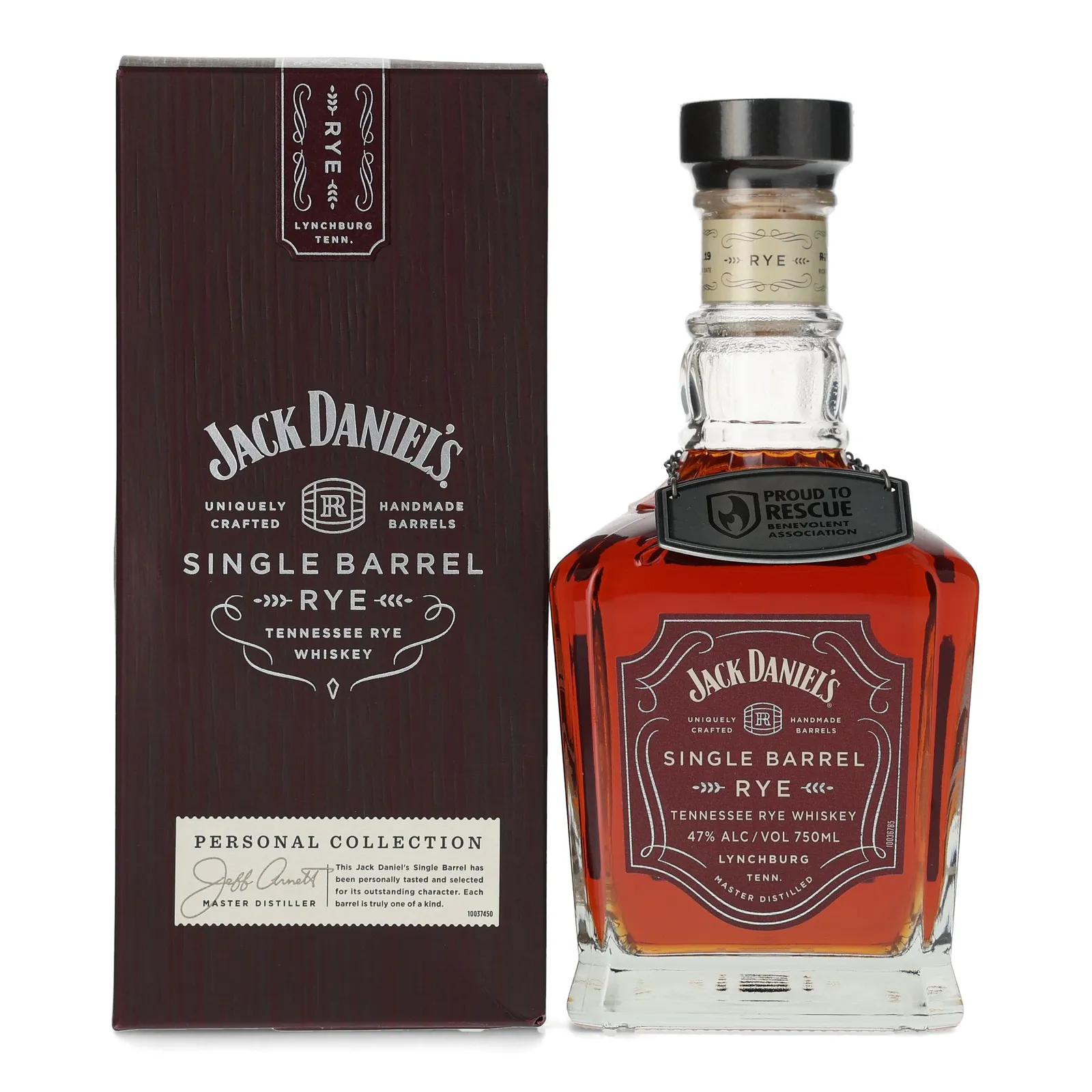 Jack Daniel's Single Barrel Rye 'Proud To Rescue' Private Barrel Selection, Cask #19-03682, 2019, 47% whisky bottle