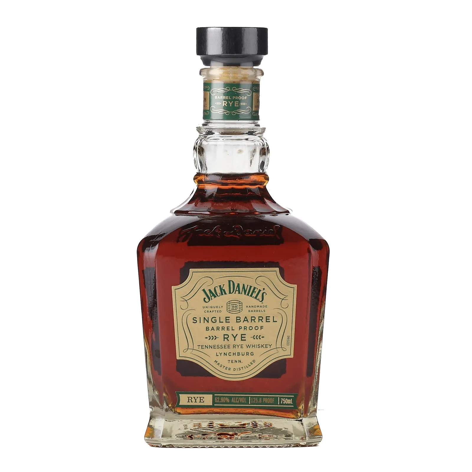 Jack Daniel's Single Barrel Barrel Proof Rye, 62.9% whisky bottle