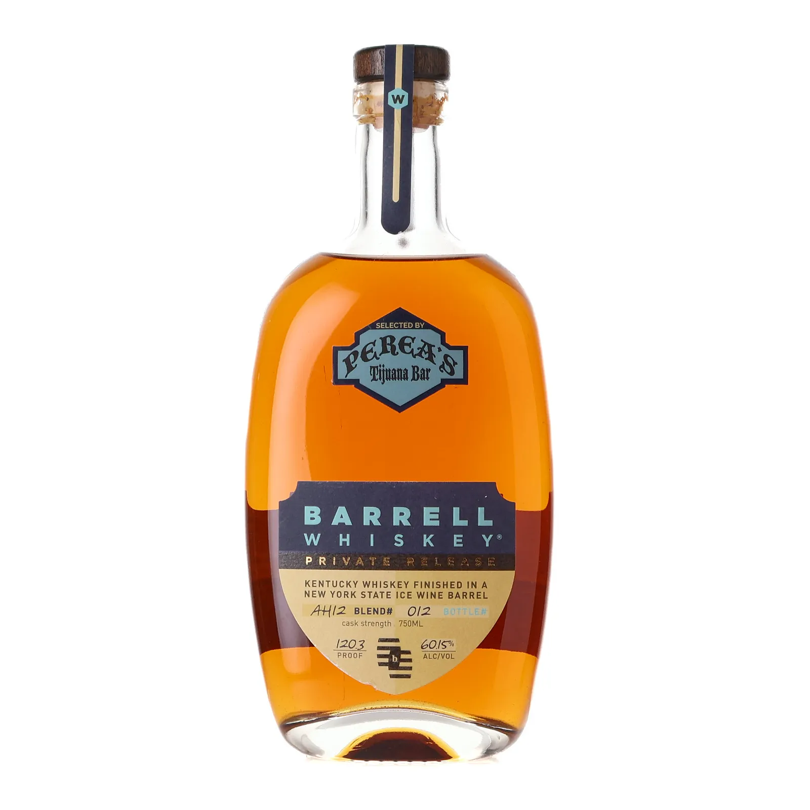 Barrell Craft Spirits Private Release Whiskey Perea's Tijuana Bar Selection, Wine Cask, Blend No. AH12, 2020, 60.15% whisky bottle