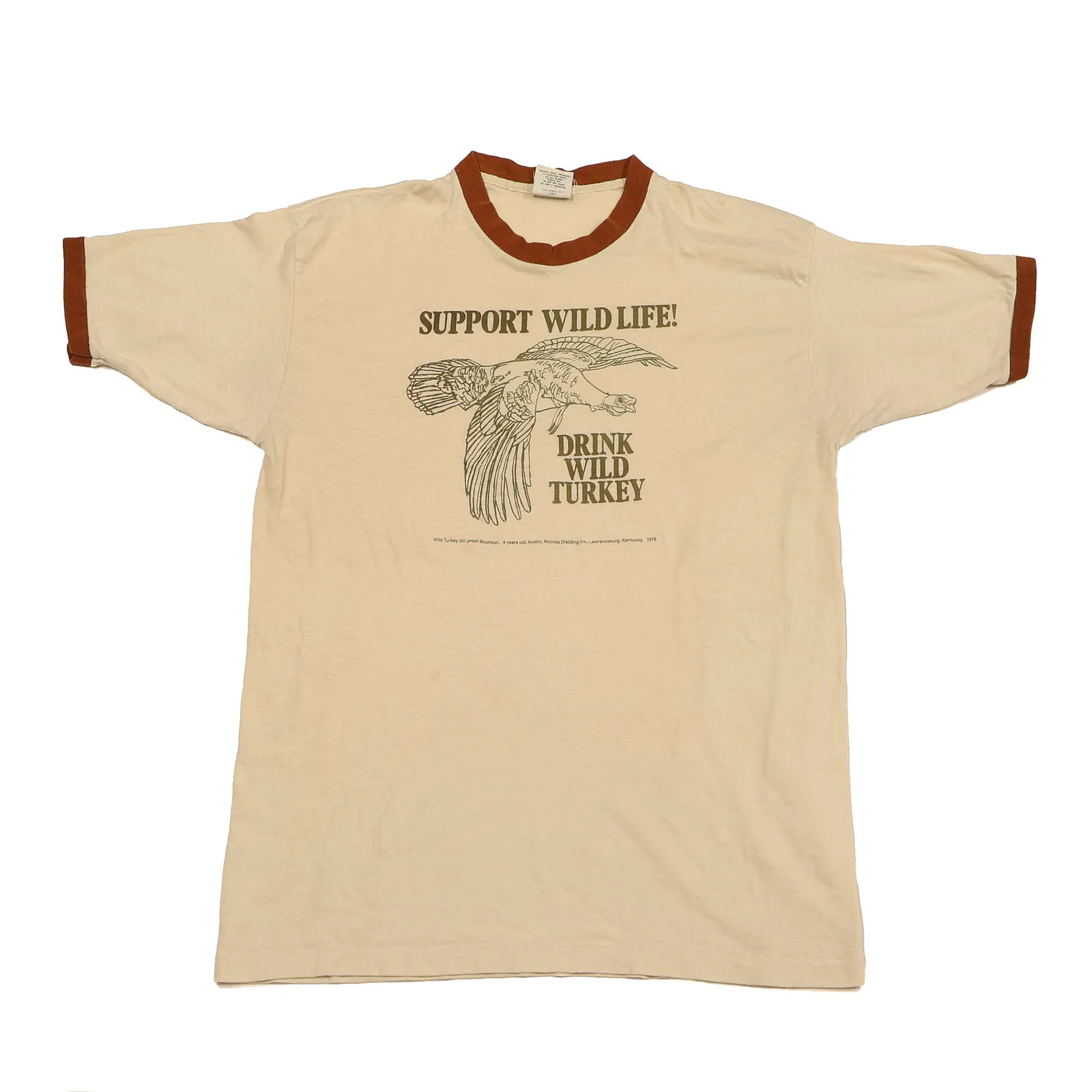 Wild Turkey Ringer T-Shirt whisky bottle