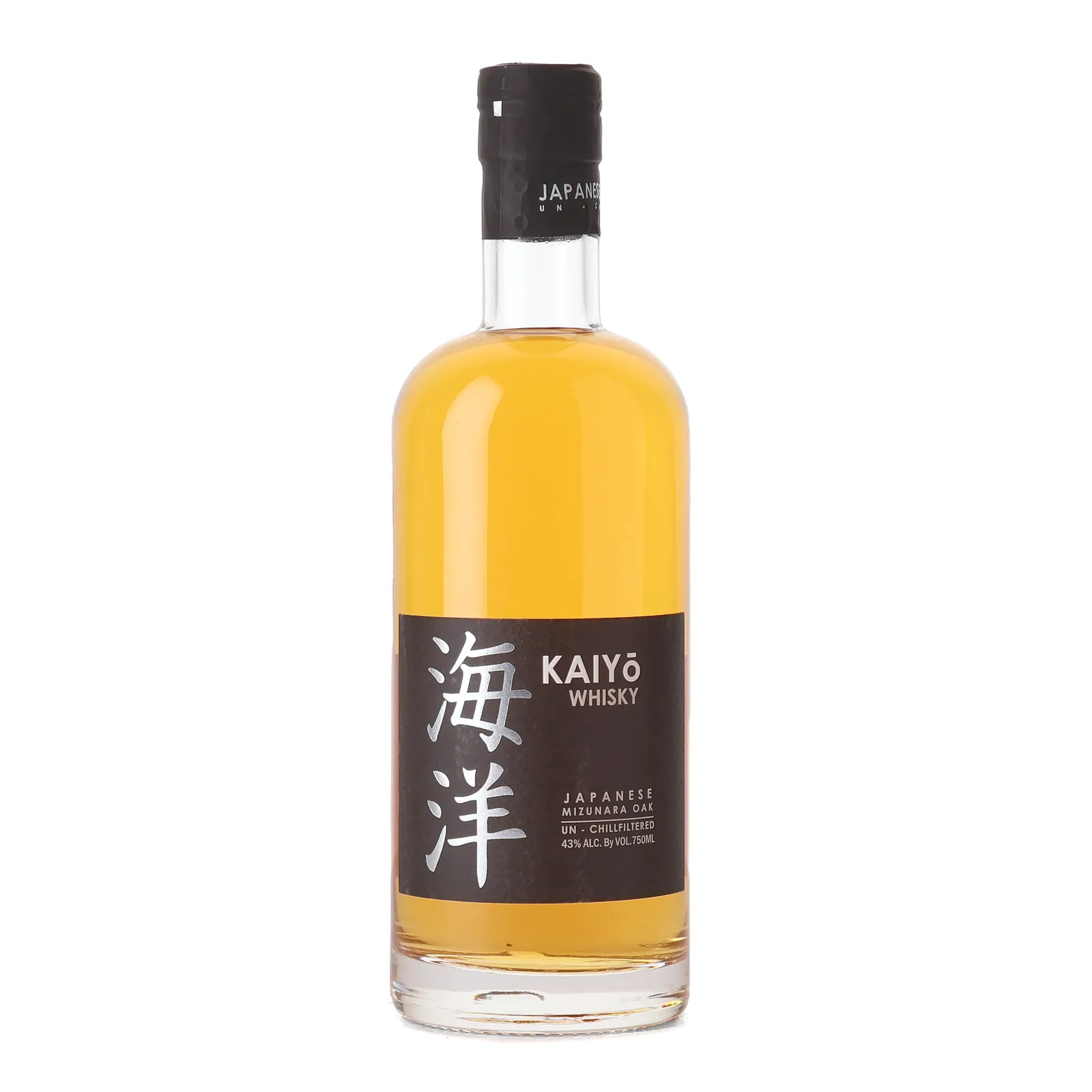 Kaiyo Mizunara Oak, Mizunara Cask, 43% whisky bottle