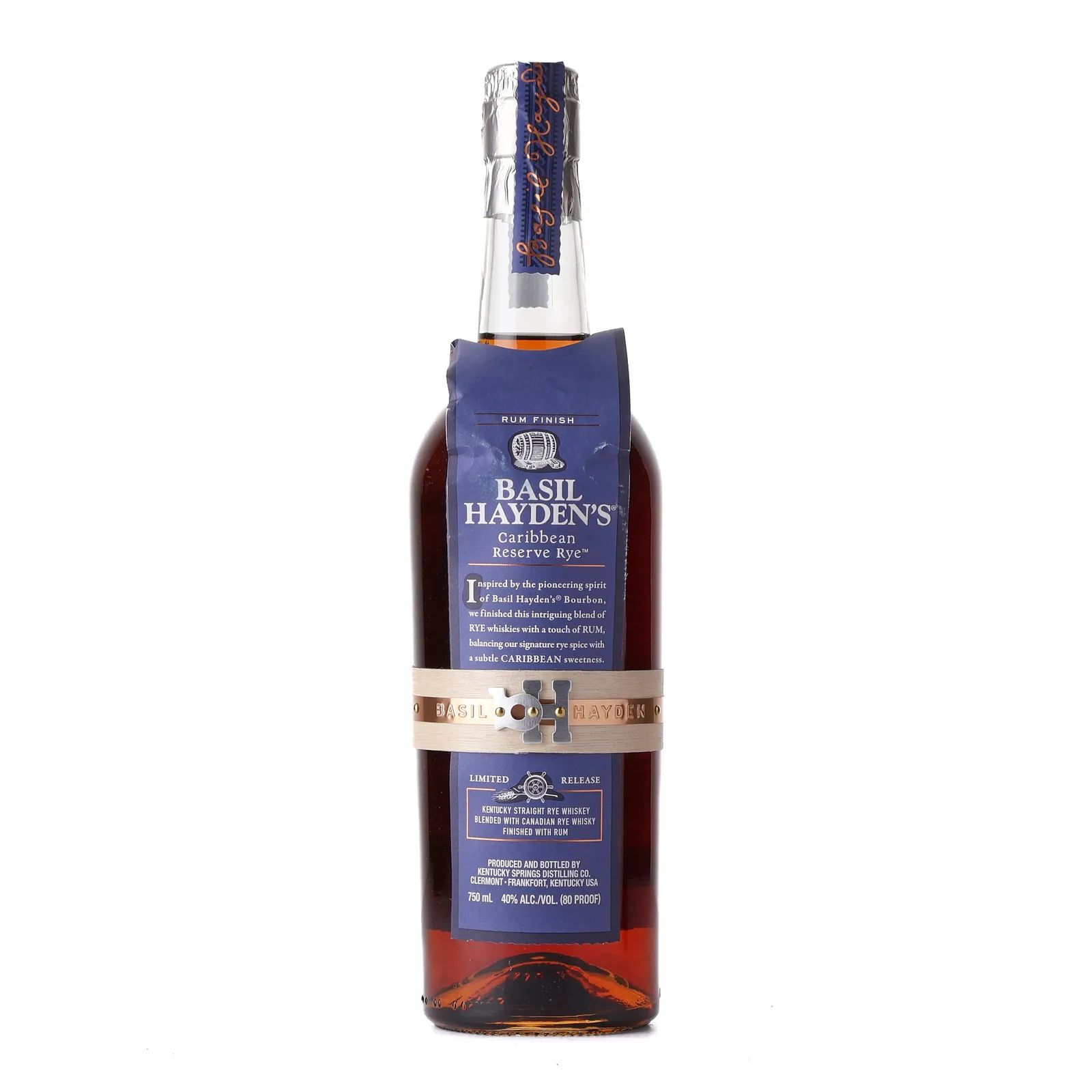 Basil Hayden's Caribbean Reserve Rye, Rum Cask, 40% whisky bottle
