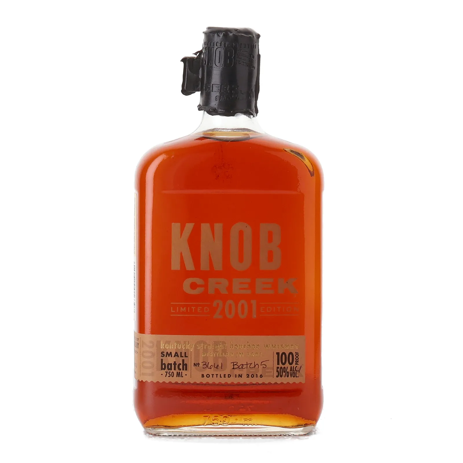 Knob Creek 2001 Limited Edition 14 Year Old, Batch No. 5, 2016, 50% whisky bottle