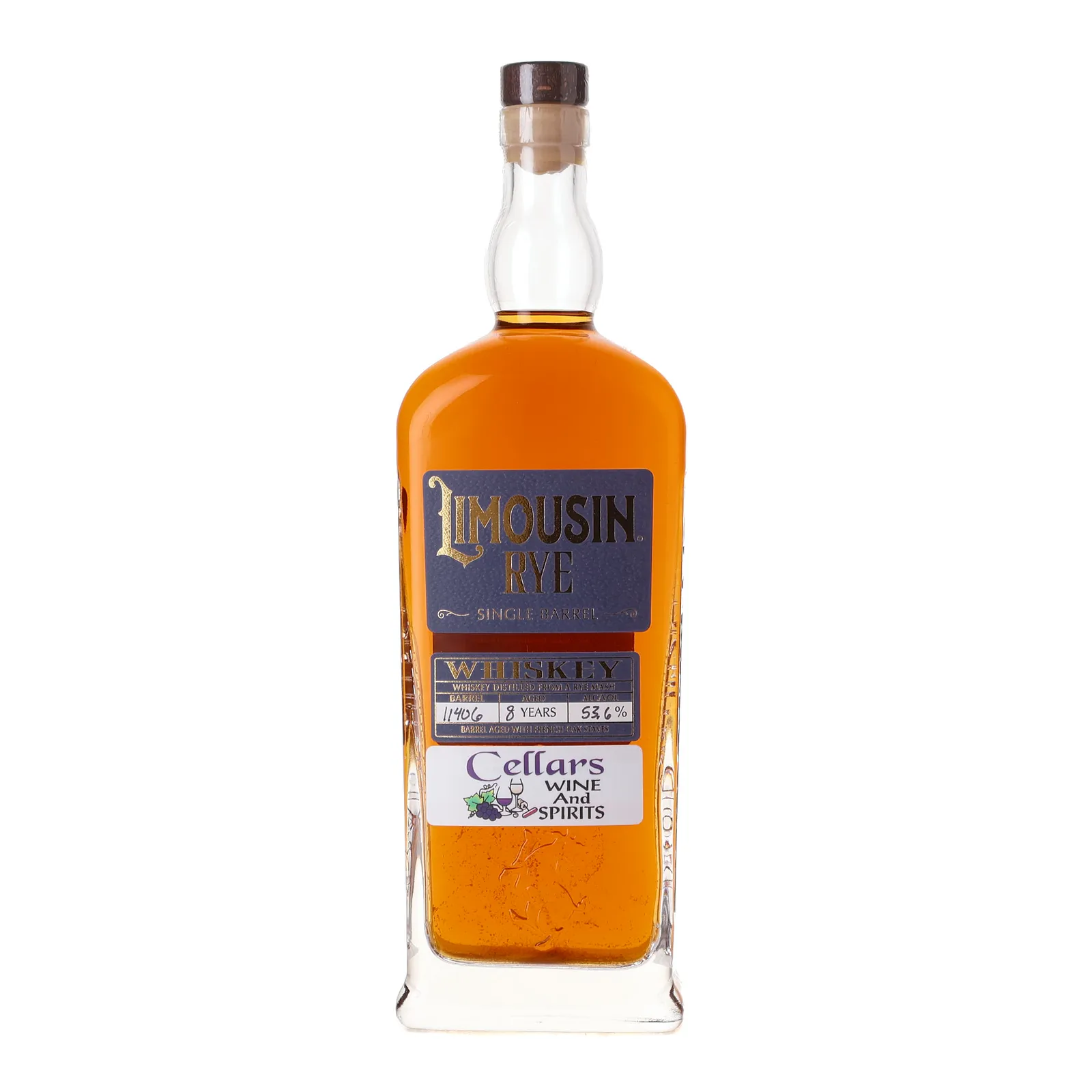 Dancing Goat Limousin Rye 8 Year Old, Limousin Cask, Cask #1406, Cellars Wine & Spirits, 53.6% whisky bottle