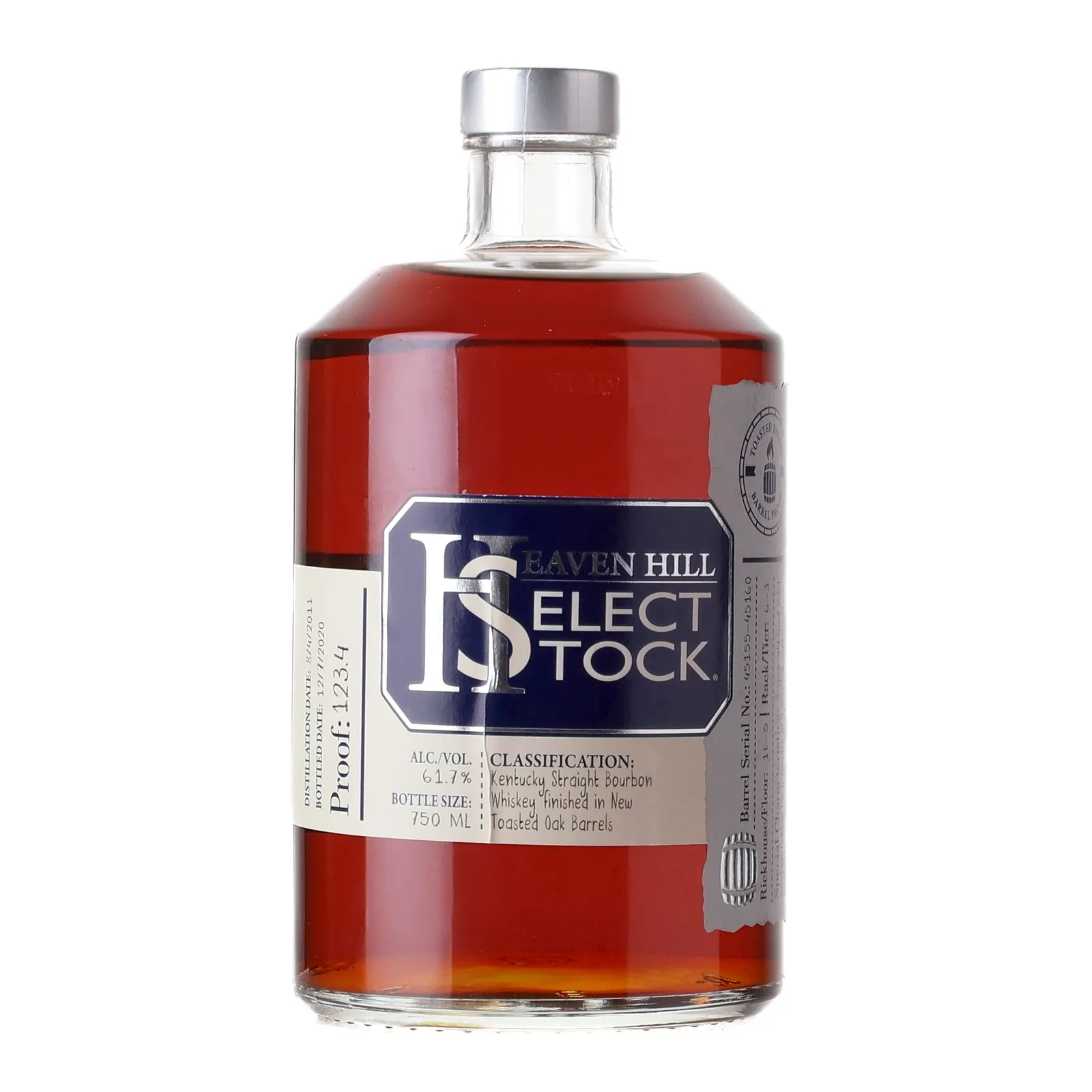 Heaven Hill Select Stock 8 Year Old, Toasted Oak Cask, Cask #45155-45160, 2020, 61.7% whisky bottle