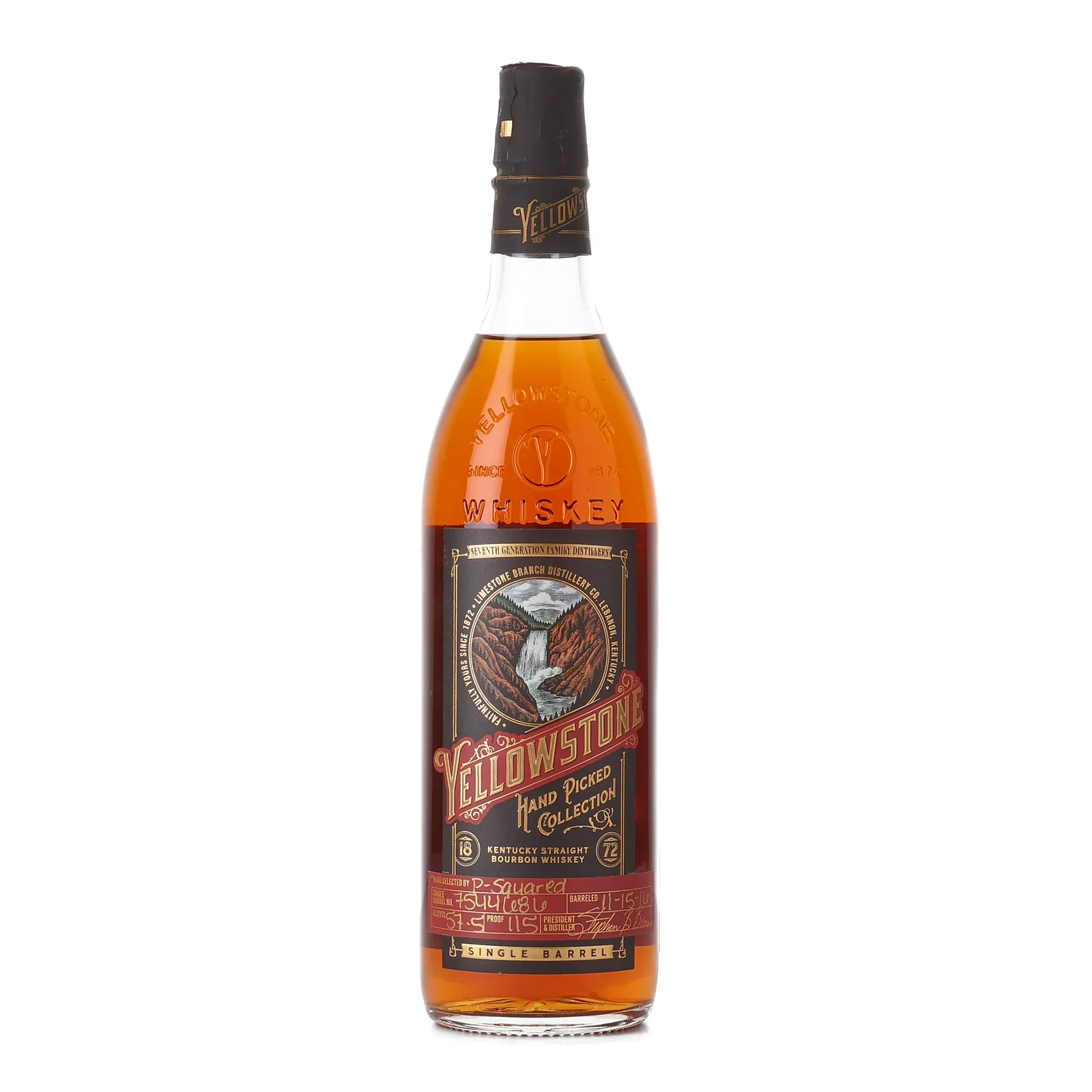 Yellowstone Hand Picked Collection Single Barrel, Cask #7544686, 57.5% whisky bottle