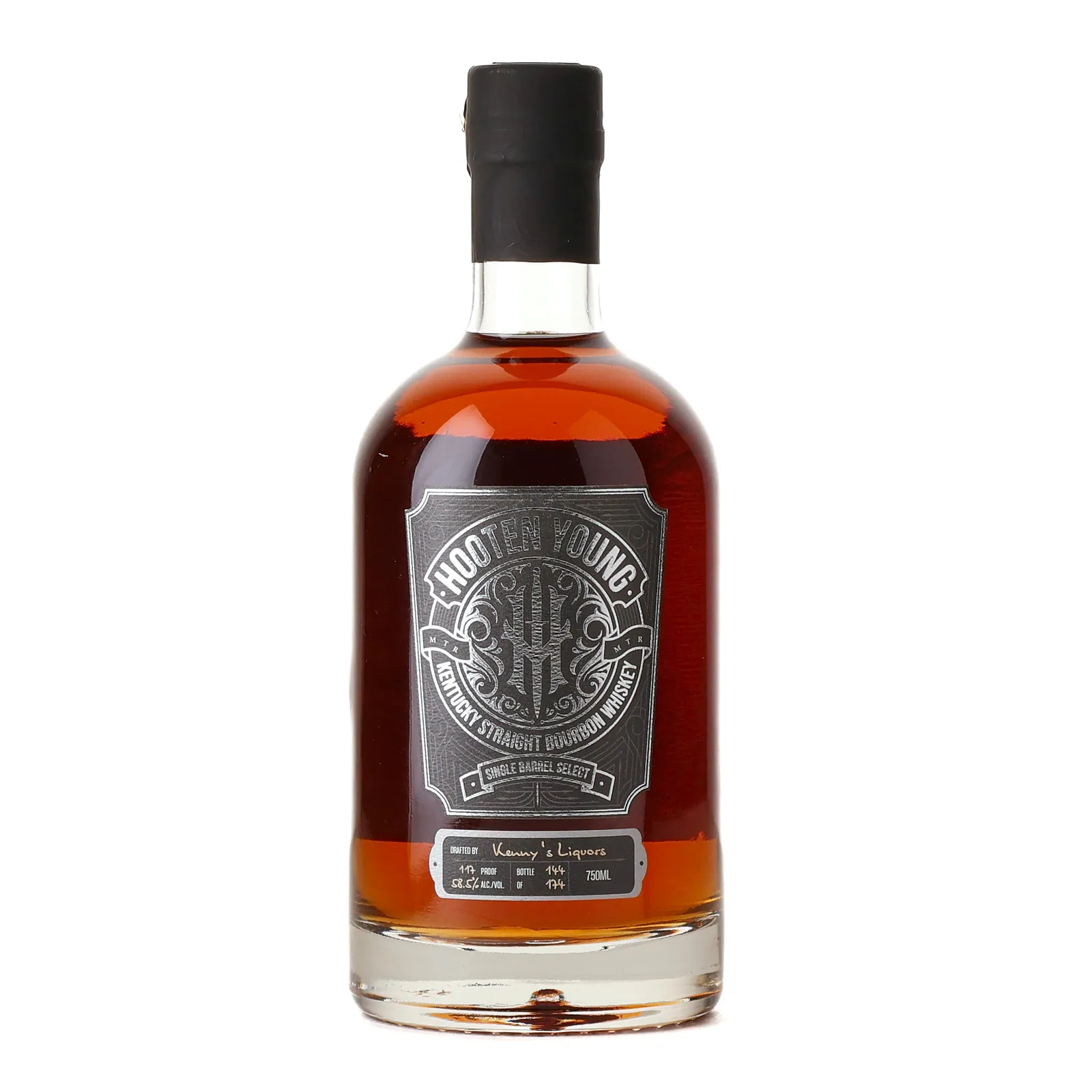 Hooten Young Bourbon Single Barrel Select Kenny's Liquors Private Barrel Selection, Bourbon Cask, 58.5% whisky bottle