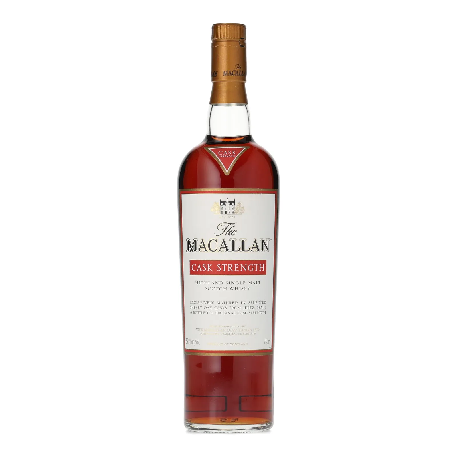 Macallan Cask Strength, Oloroso Sherry Cask, 59.3% whisky bottle