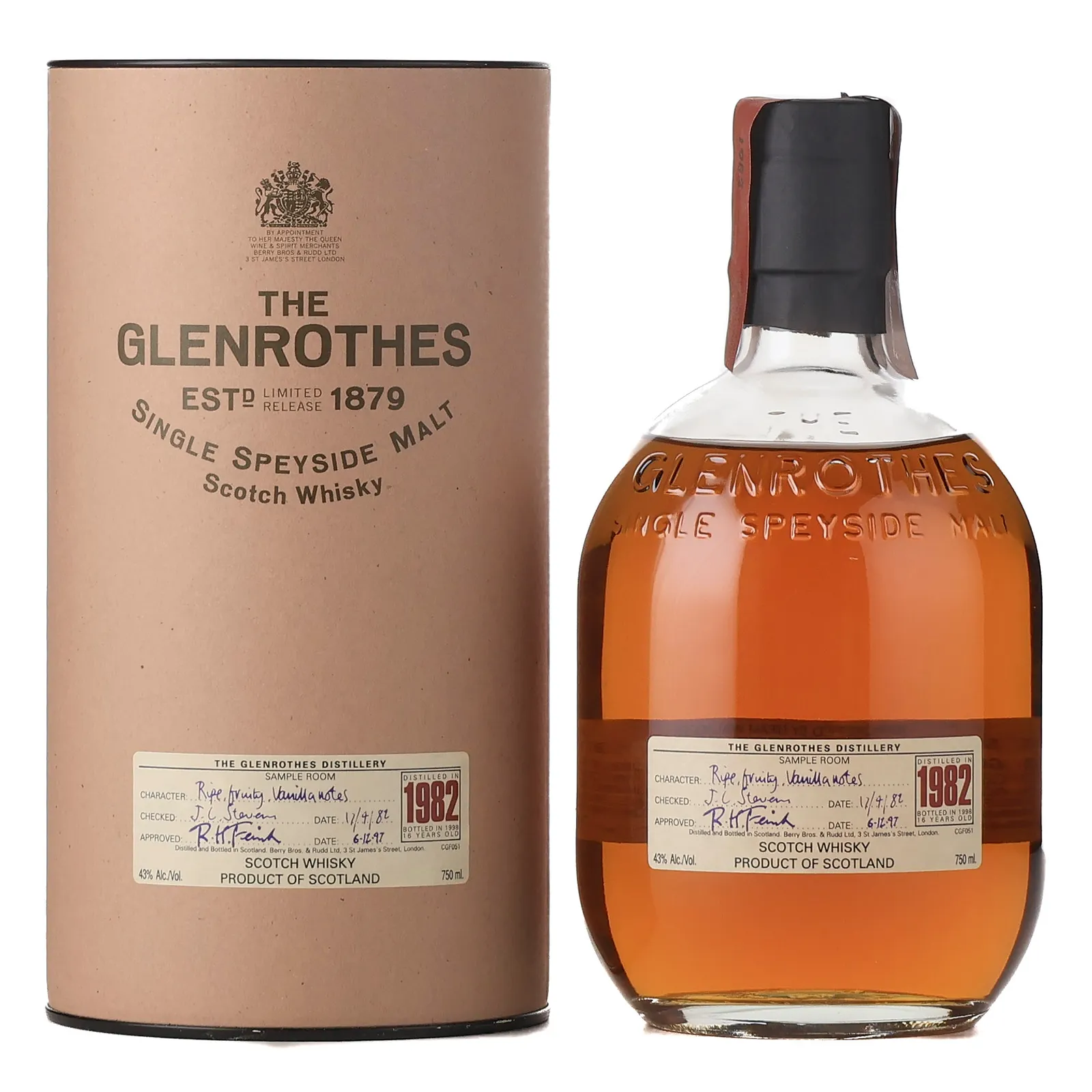 Glenrothes Sample Room 16 Year Old, 1998, 43% whisky bottle
