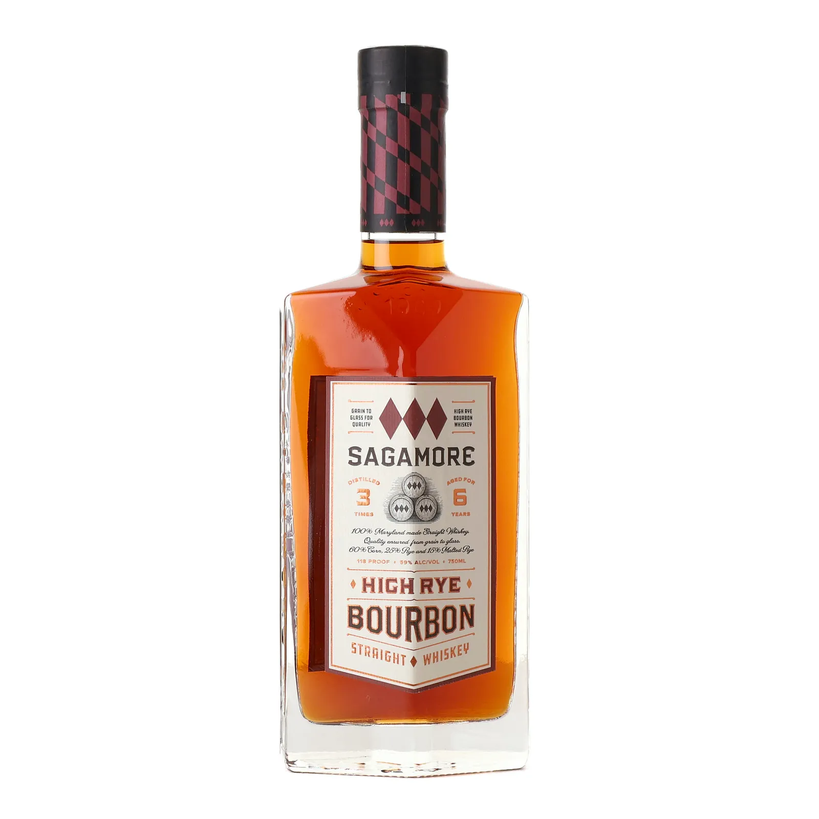 Sagamore High Rye Bourbon 6 Year Old, 59% whisky bottle