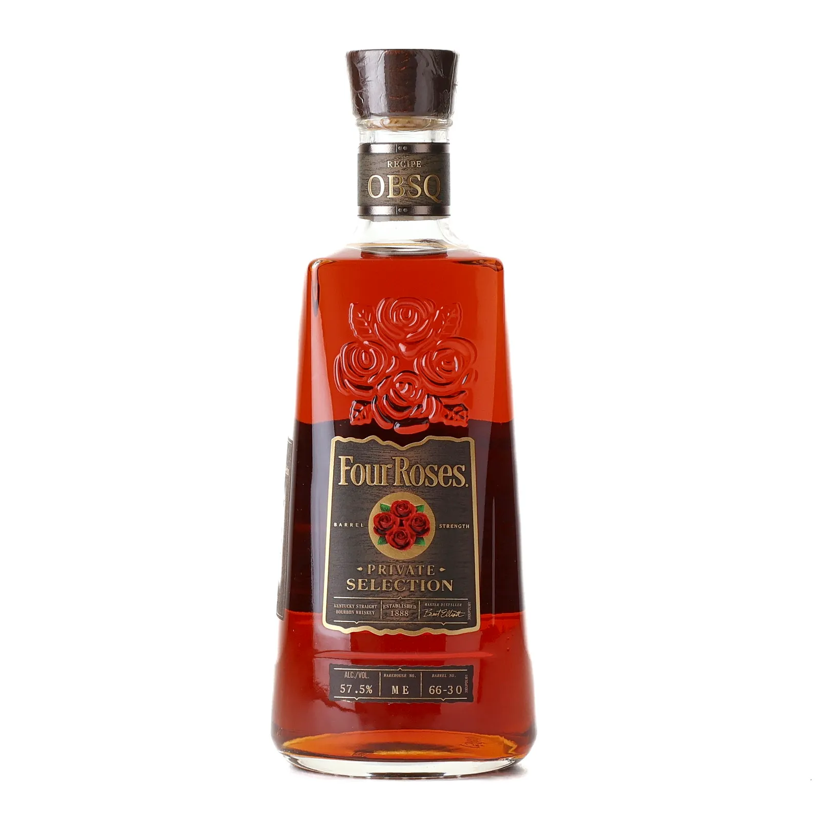 Four Roses Barrel Strength Private Selection OBSQ Mother's Day 14 Year Old, Cask #66-3O, Batch No. ME 66-3O (Tier 3), 2026, 57.5% whisky bottle