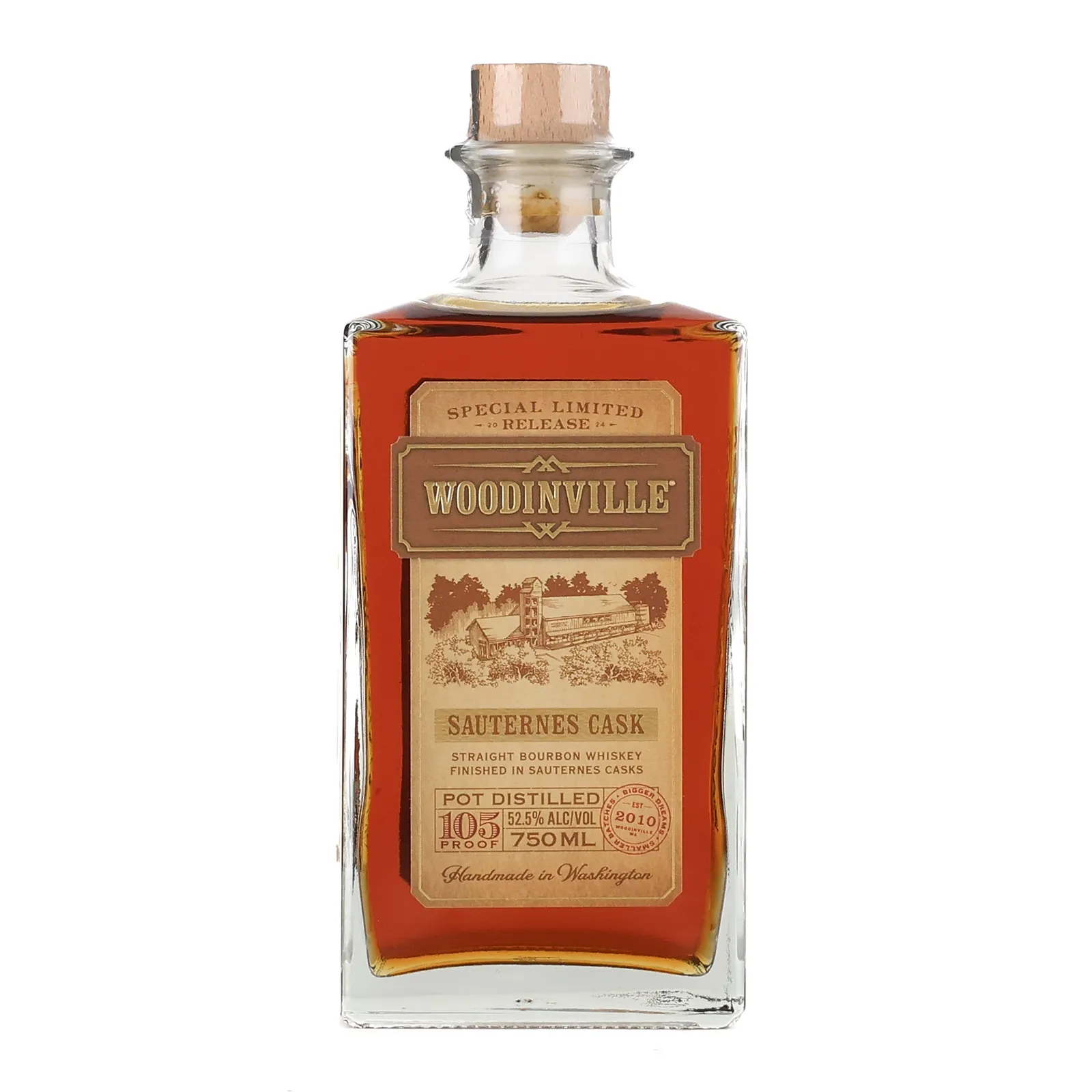 Woodinville Sauternes Cask Bourbon, 2024, 52.5% whisky bottle