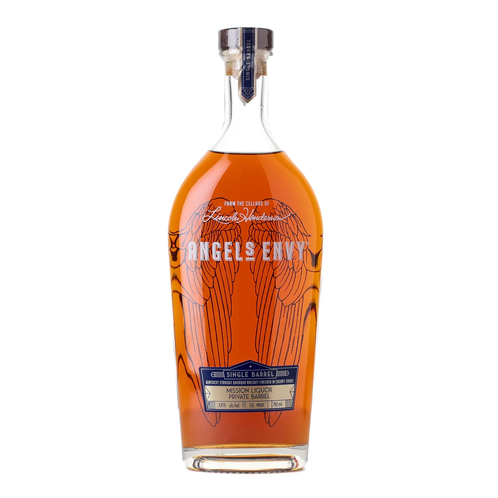 Angel's Envy Mission Liquor Private Barrel Selection, Sherry Cask, Cask No. SH-CE138, 58% whisky bottle