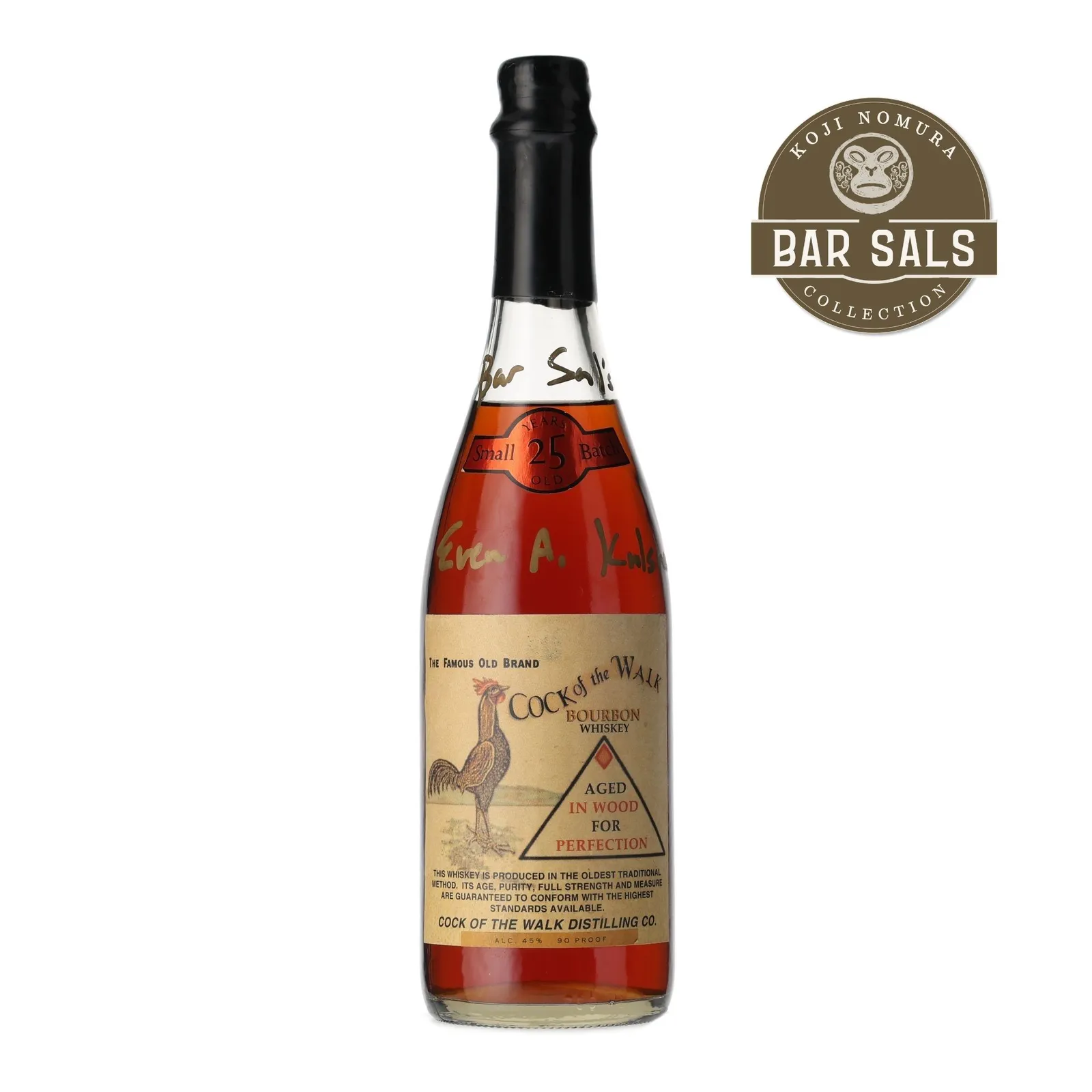 Cock of the Walk 25 Year Old, Kentucky Bourbon Distillers, 45% whisky bottle